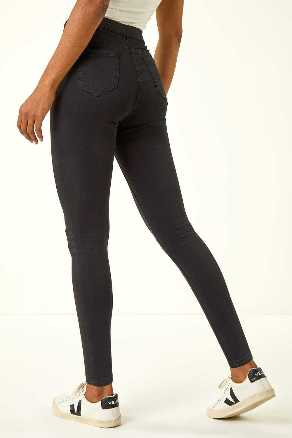 Black Lift Slim & Shape Cotton Blend Stretch Jegging, Image 4 of 5