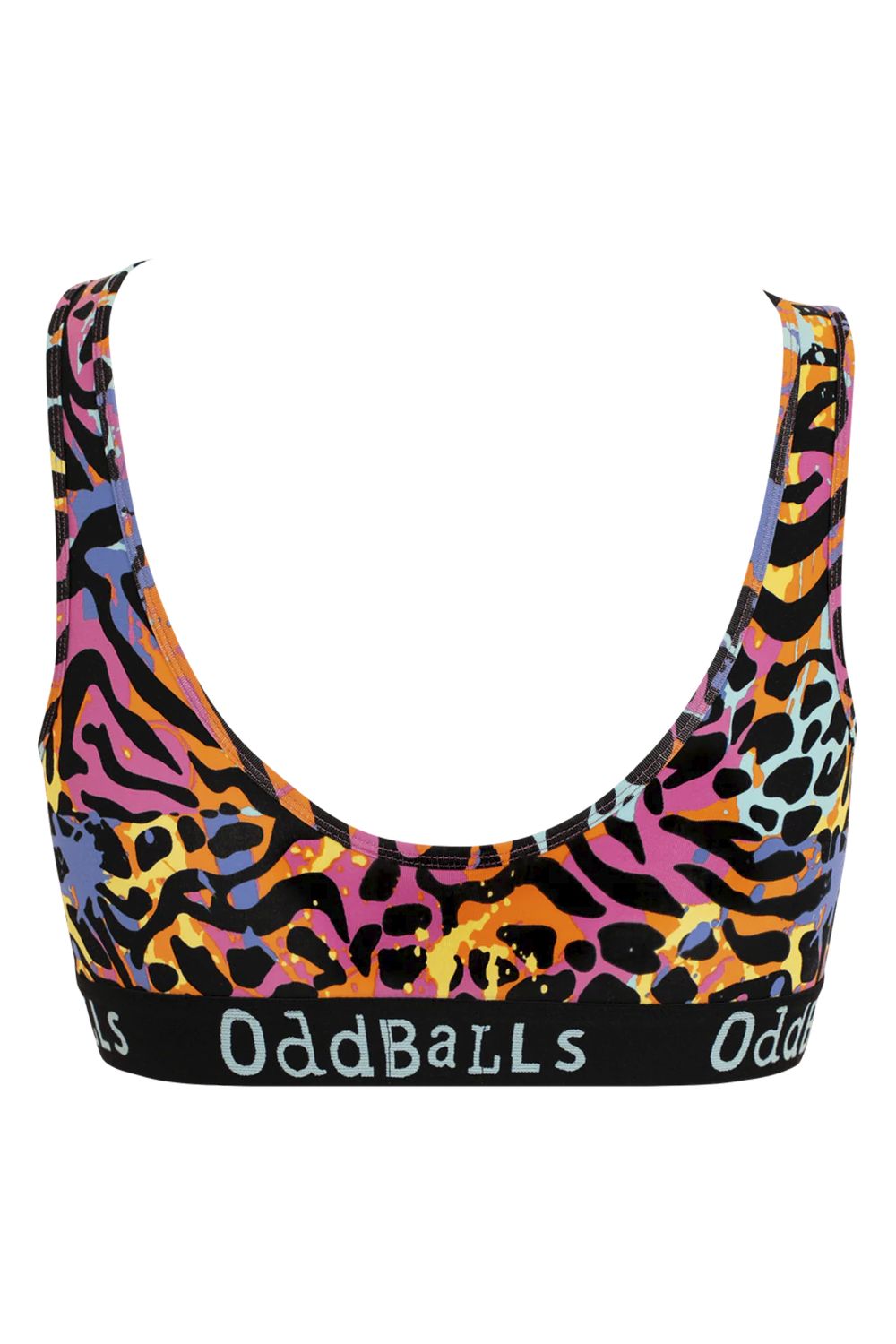 Black Ladies Colourful Comfy Cotton Bralette | Soft Everyday Wireless Bra Top, Image 2 of 4