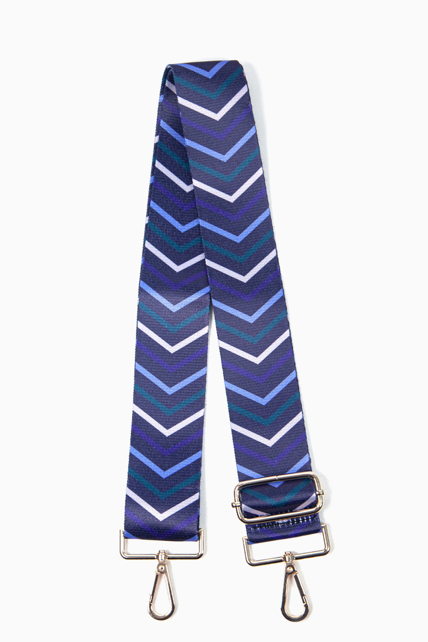 Blue Chevron Print Wide Bag Strap, Image 1 of 2