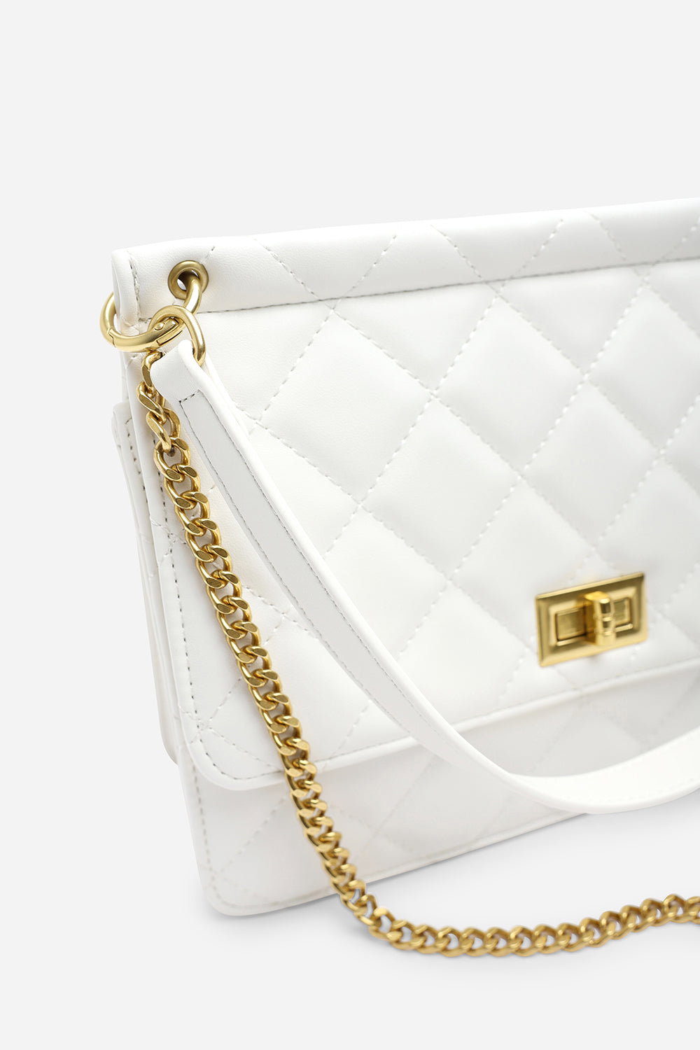 Cream Arisbeth Quilted Cross Body Shoulder Bag, Image 5 of 6