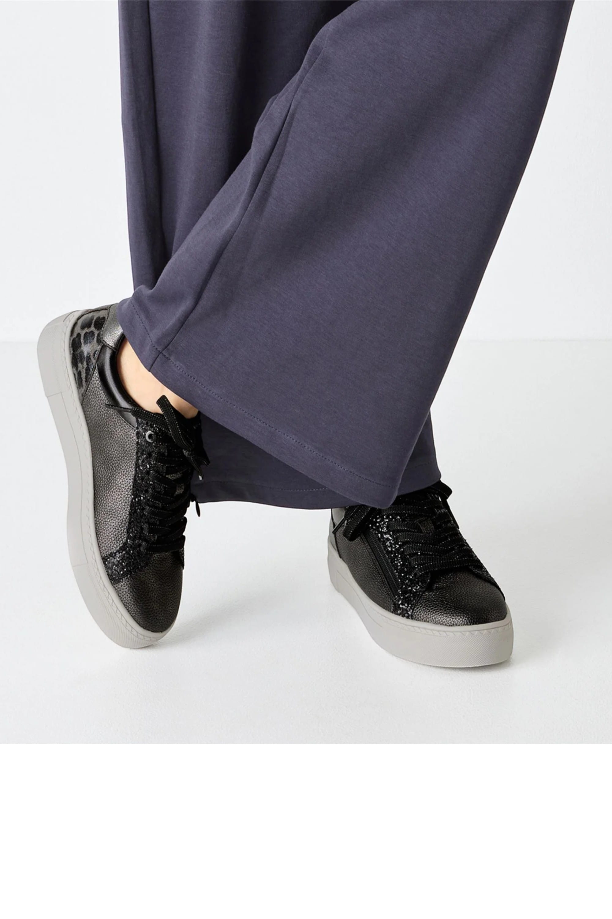 Silver Tamaris Silver Tamaris Womens Pewter Silver Lace Sneak, Image 6 of 8