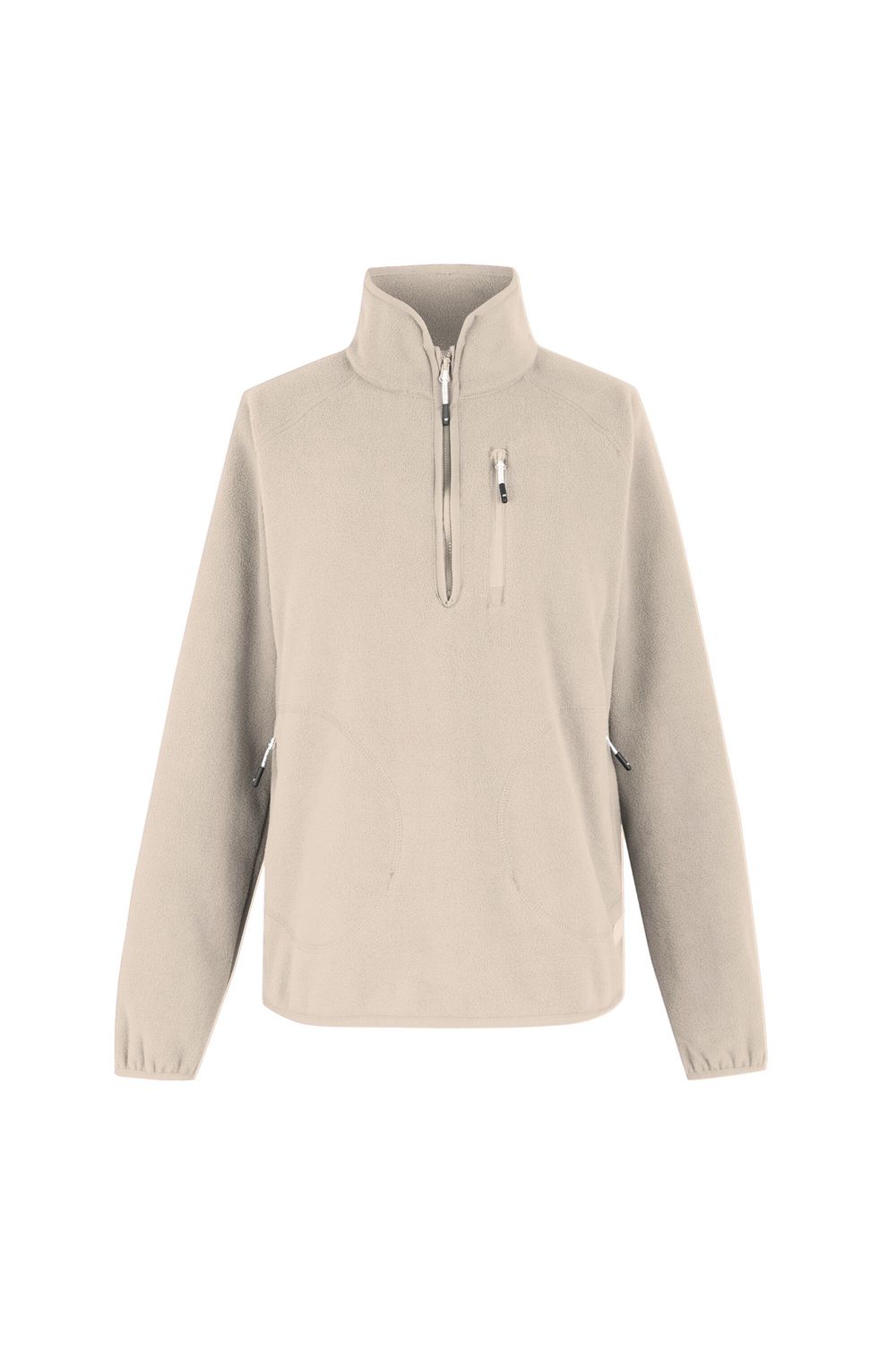 Cream Frankie Quarter Zip Fleece Top, Image 2 of 5