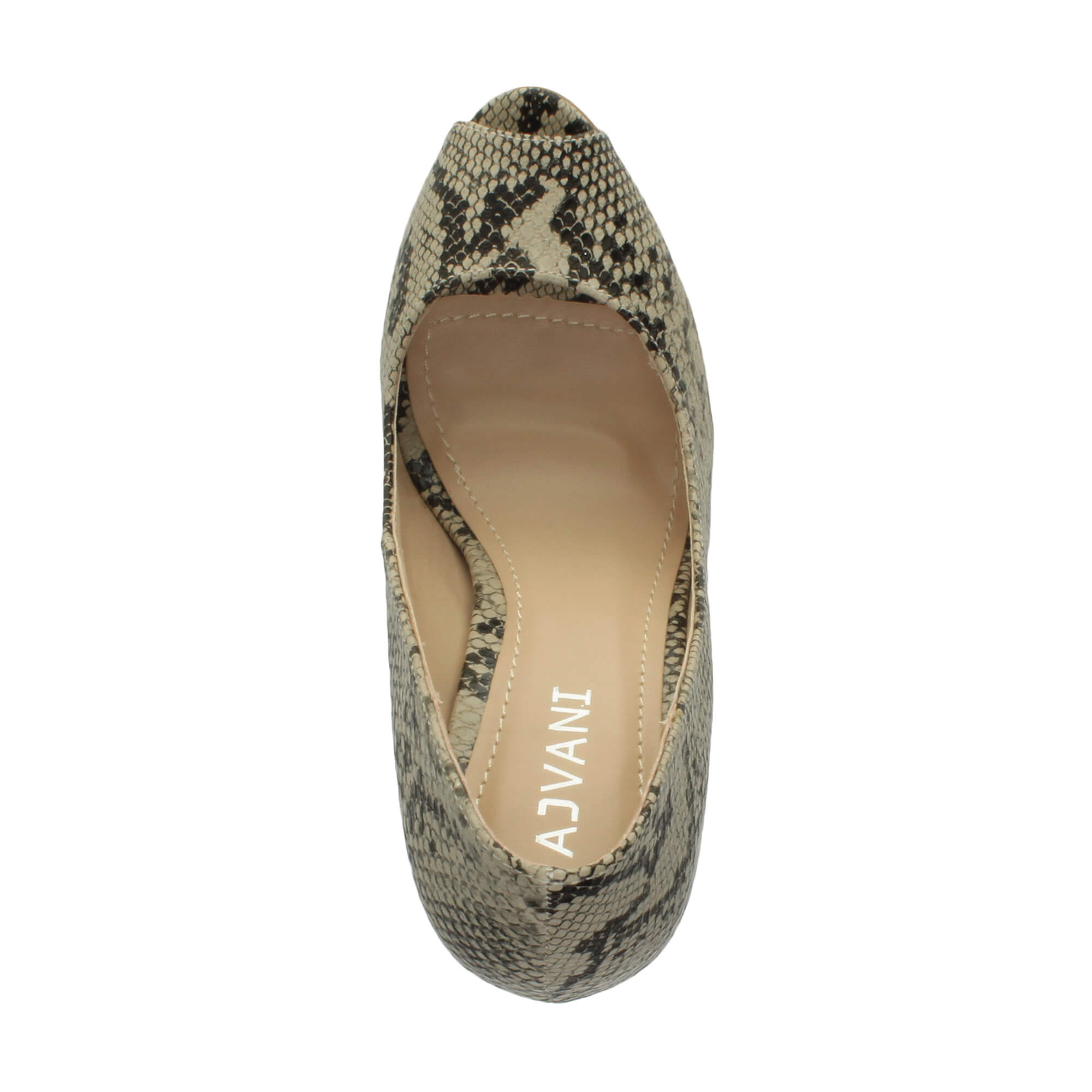 Beige High Heel Peep Toe Stiletto Court Shoes, Image 6 of 7