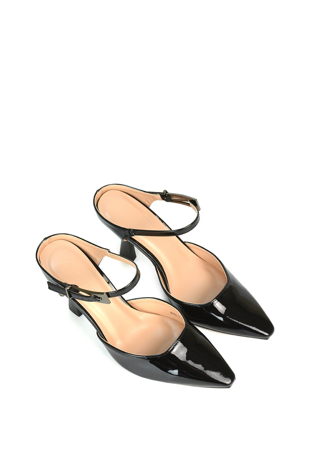 Black XY LONDON Black 'Daisy-May' High Heel Mules With Pointed Toe, Image 4 of 6