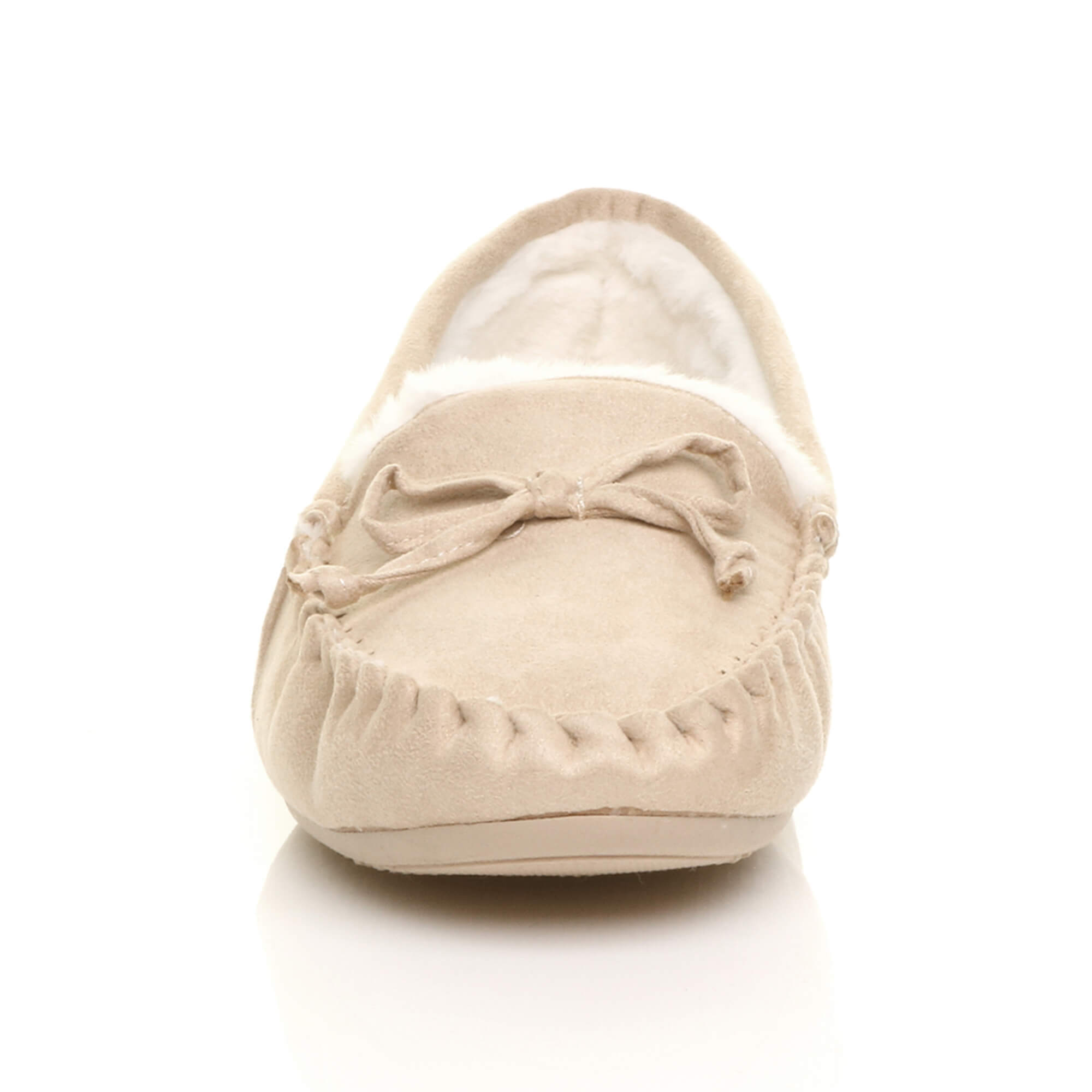 Beige Boat Shoes Moccasins Slippers, Image 5 of 5