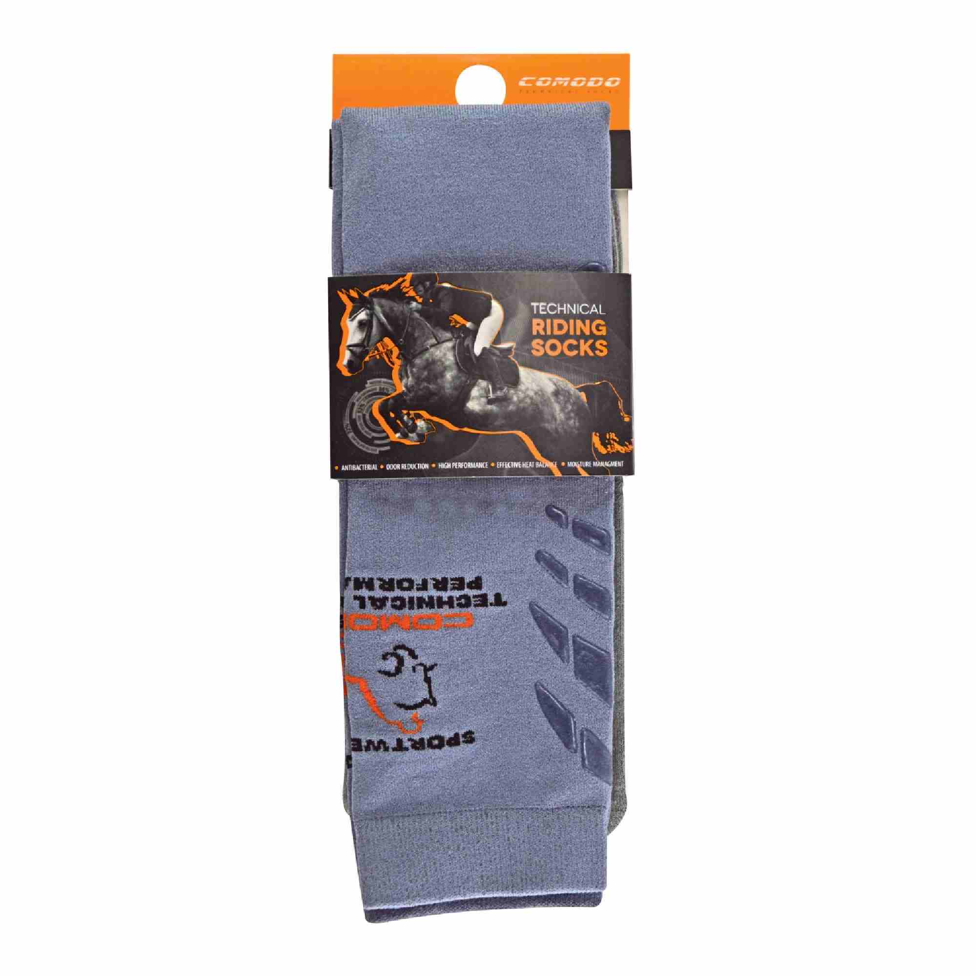 Grey Knee High Horse Riding Socks, Image 3 of 3