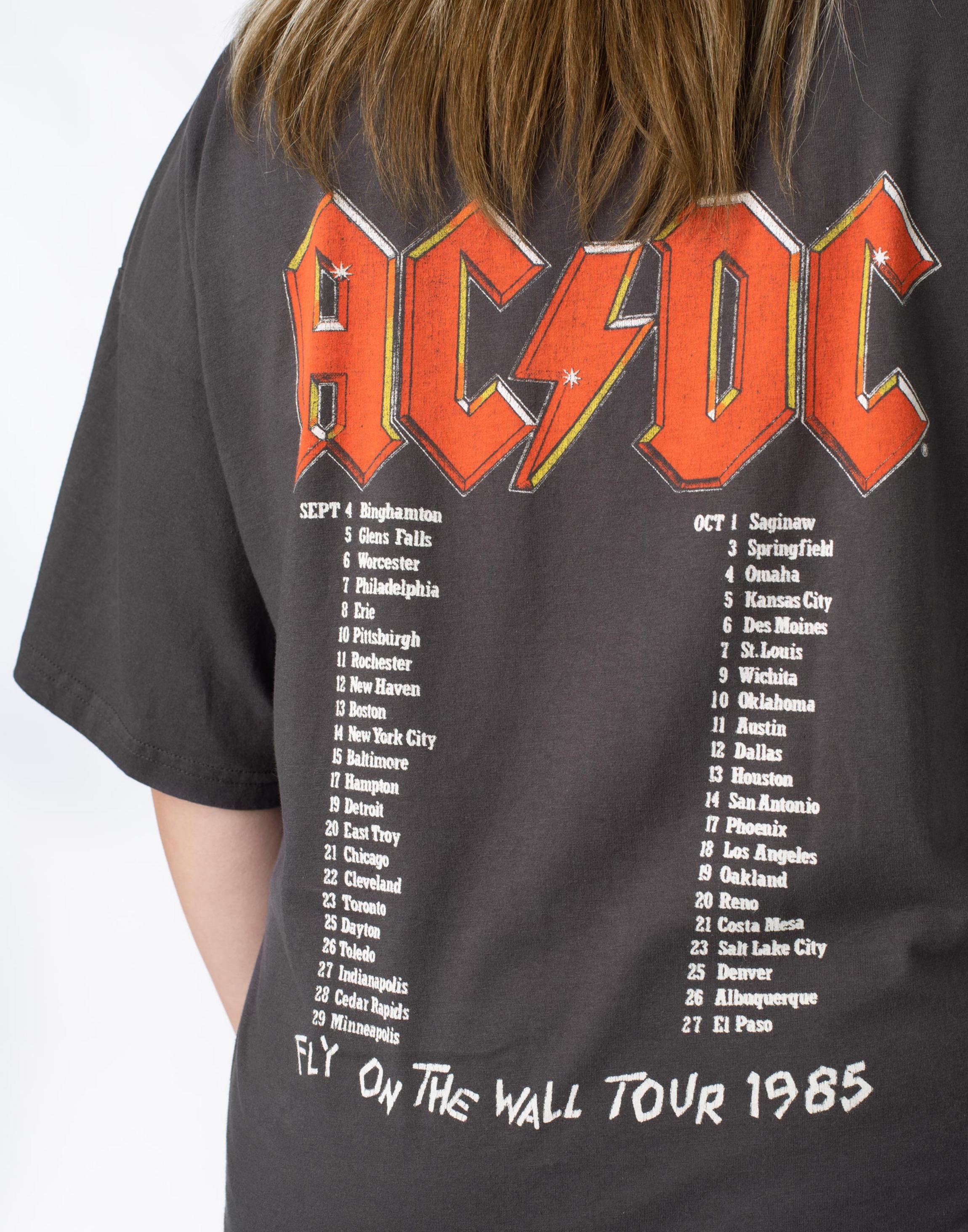 Grey AC/DC Dress Oversized Short Sleeved T-Shirt, Image 4 of 6