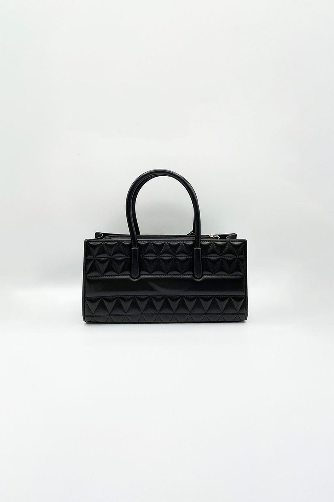 Black Faux Leather Luxe Quilted Crossbody Bag, Image 5 of 5