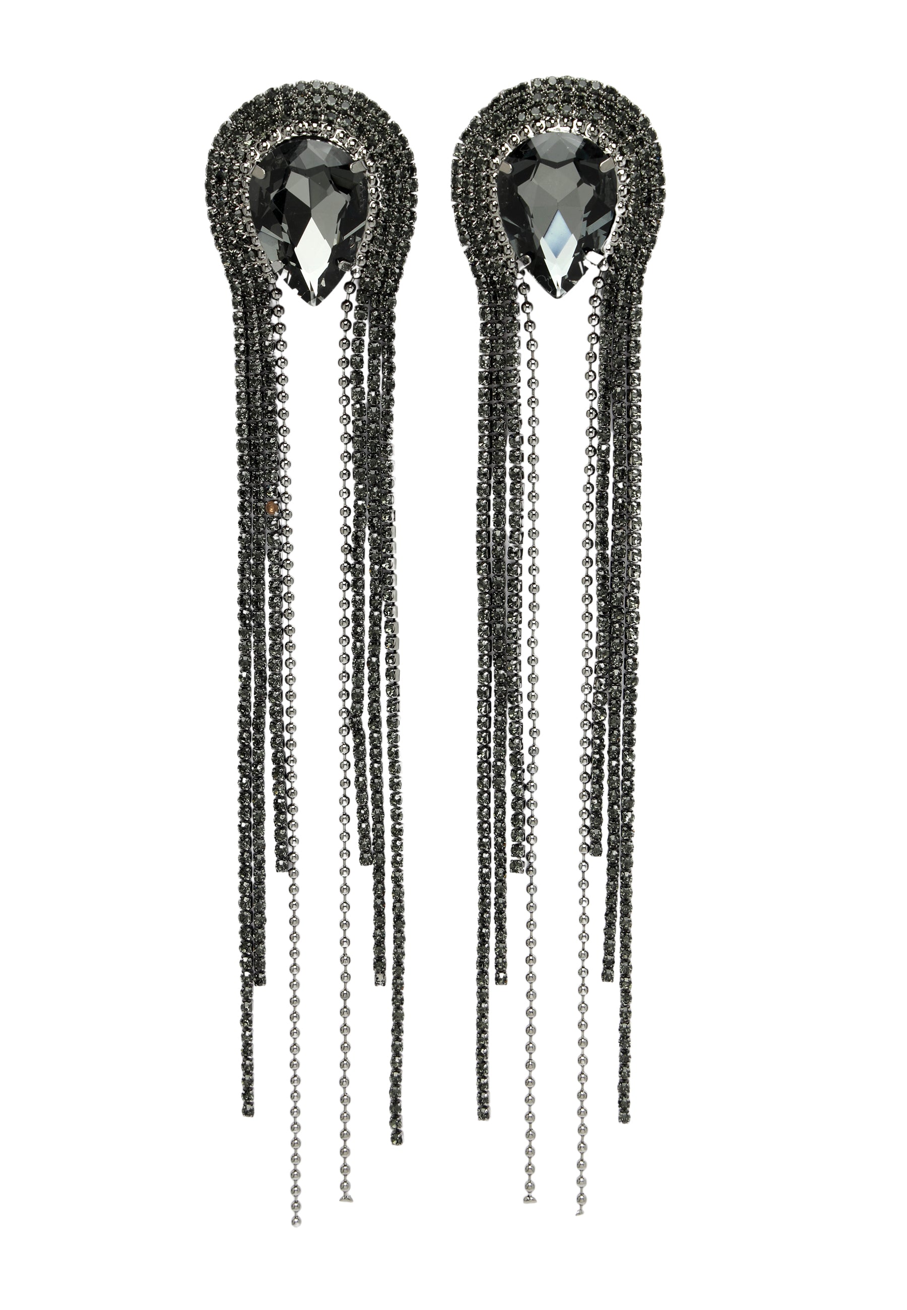 Black Diva Collection Long Chain Earrings