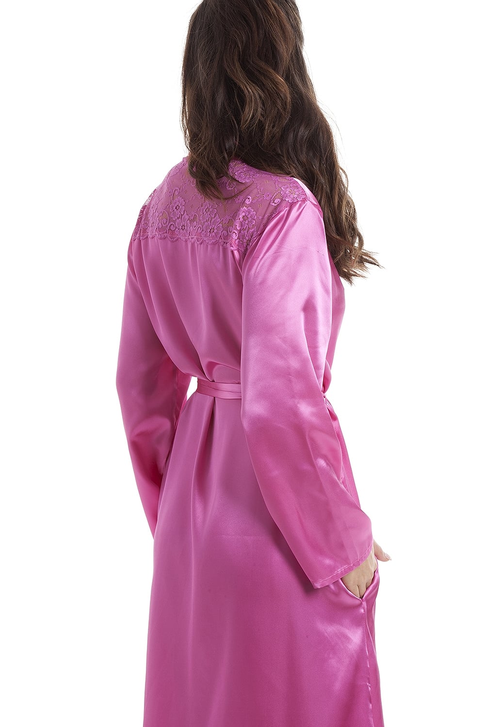 Pink Camille Lingerie Pink Plain Satin Wrap, Image 4 of 5