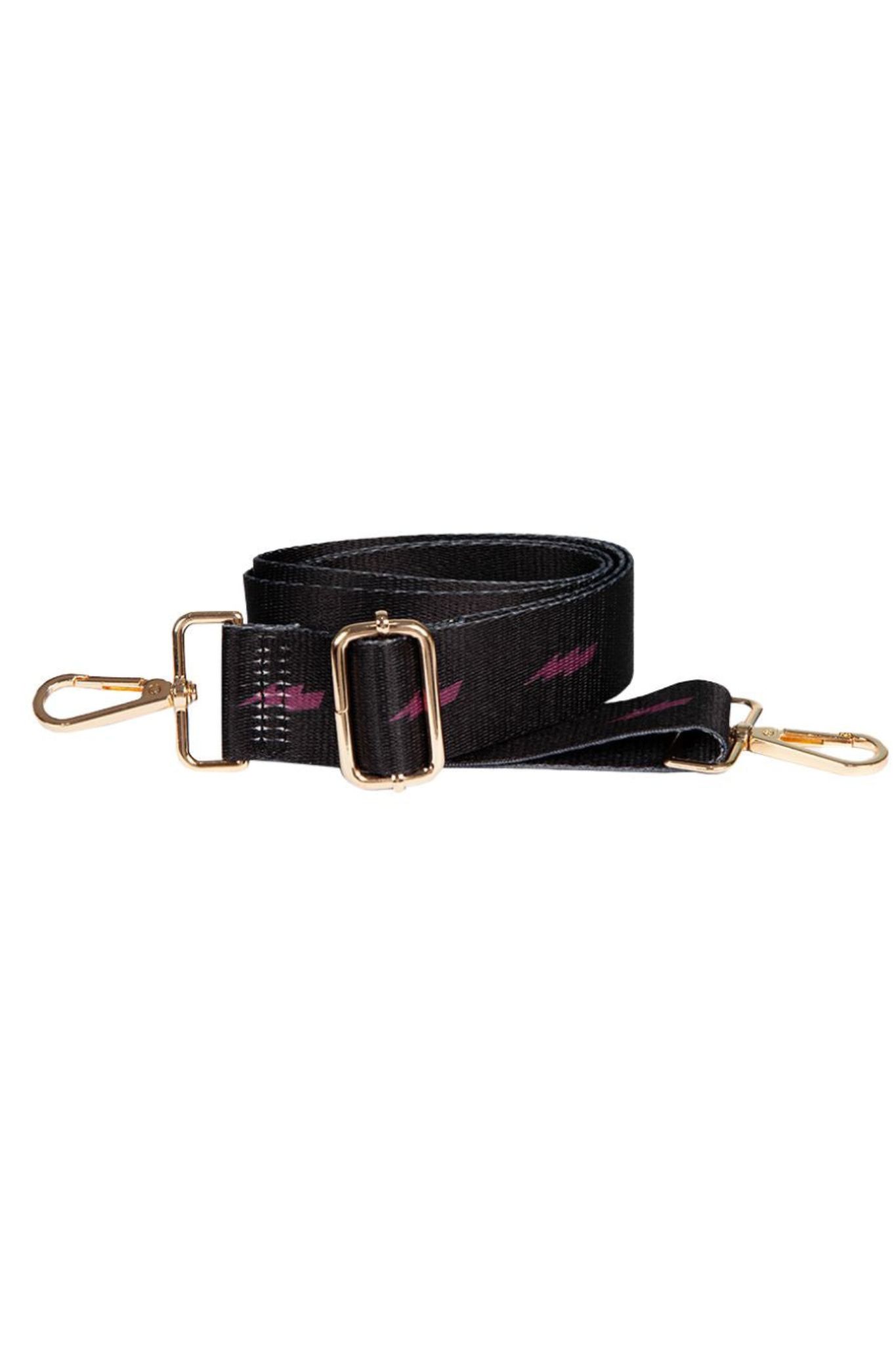 Black Lightning Bolt Woven Bag Strap, Image 2 of 2