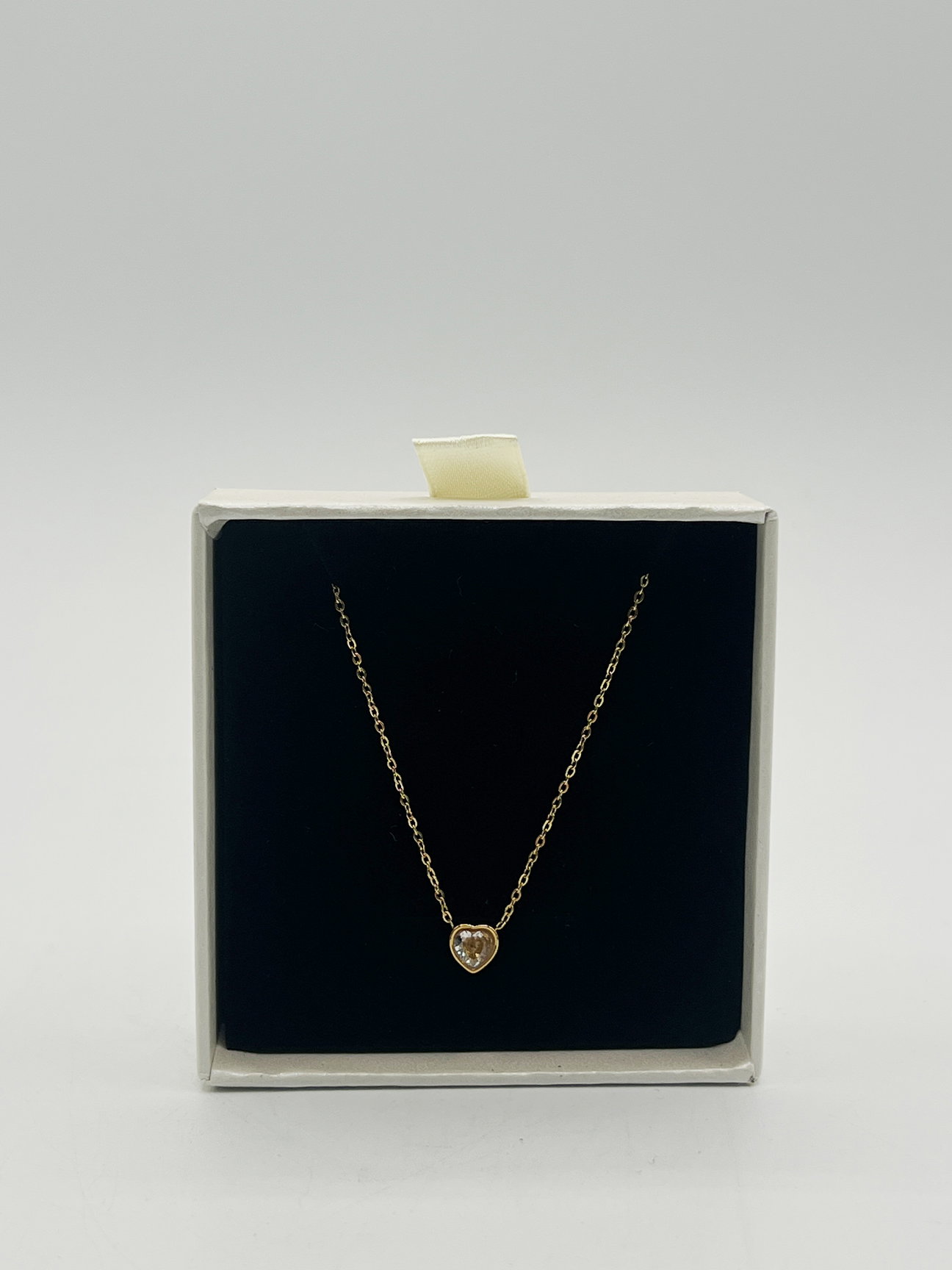 Gold Mini Heart Necklace in Gold - Gift Boxed, Image 4 of 7