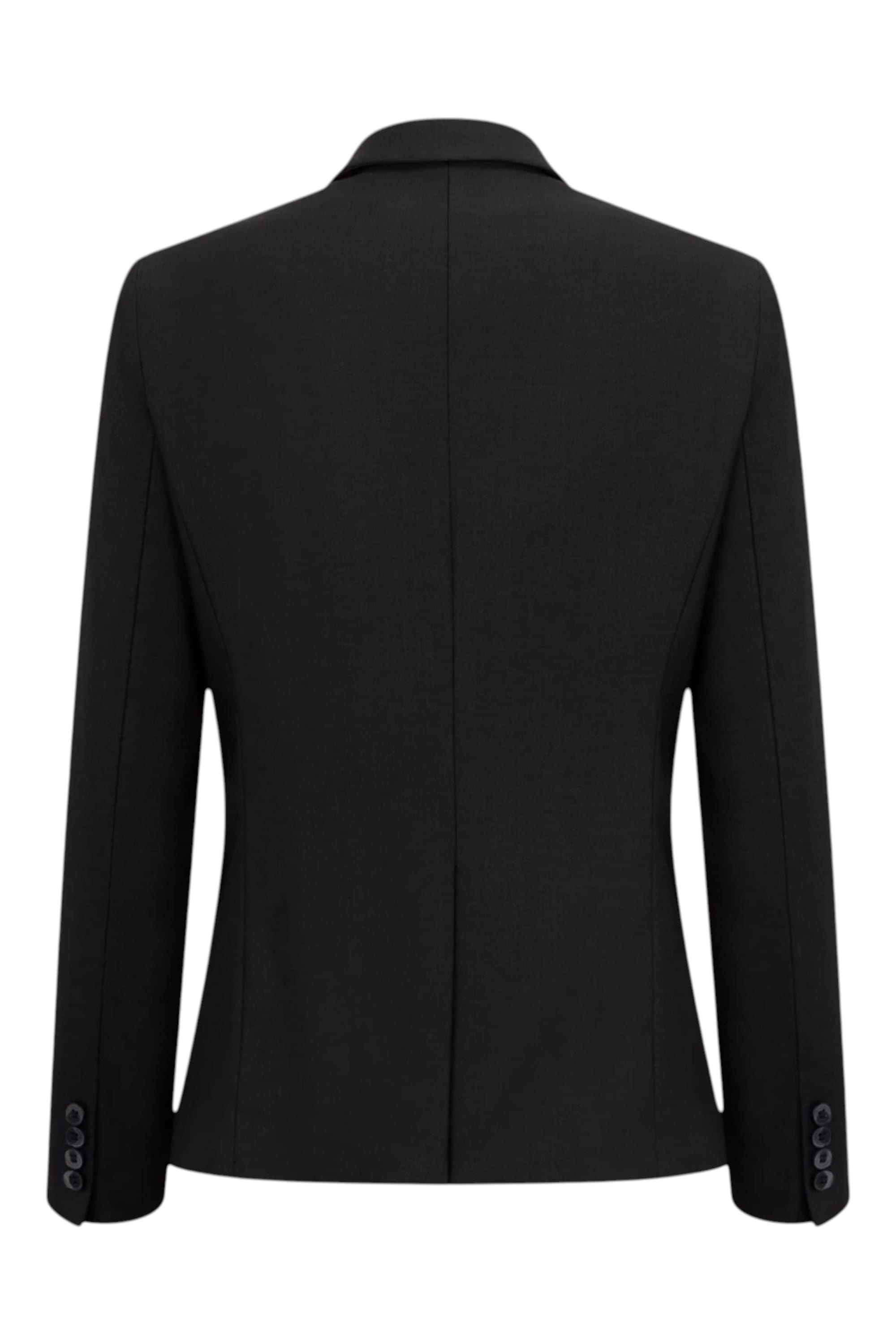 Black Infinity Leather Black Womens 3 Piece Black Formal Office Suit, Image 7 of 8