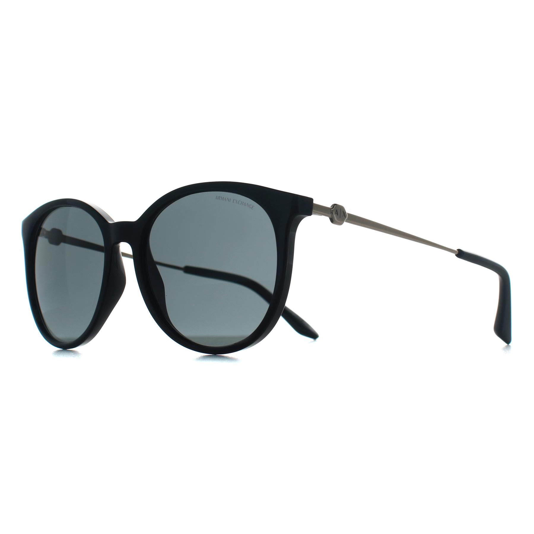 Black Armani Exchange Black Cat Eye Black Grey AX4140S, Image 2 of 3