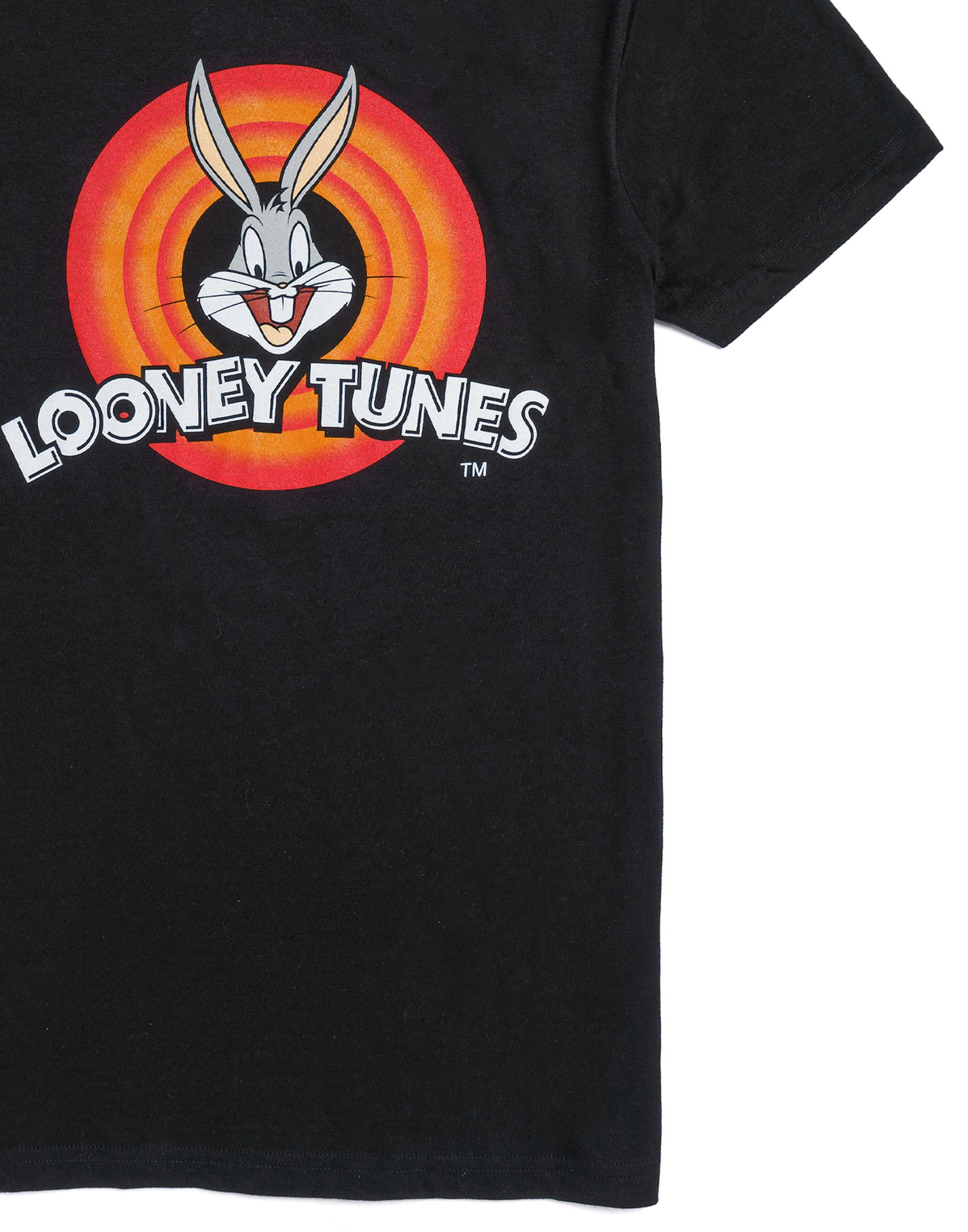 Black Looney Tunes Bugs Bunny Women's Black T-shirt, Image 5 of 5