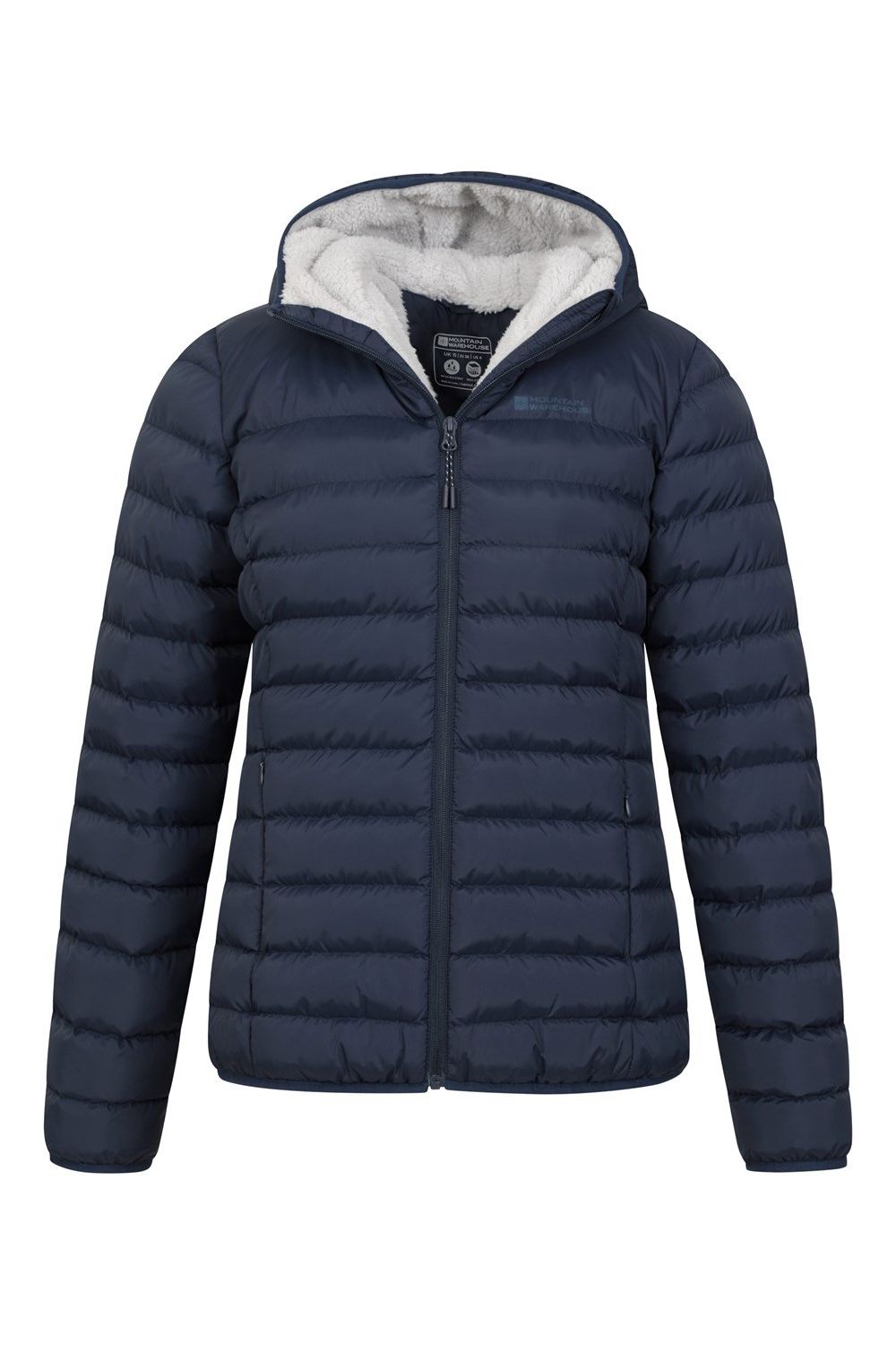 Navy Faux Fur Lined Padded Jacket, Image 5 of 5