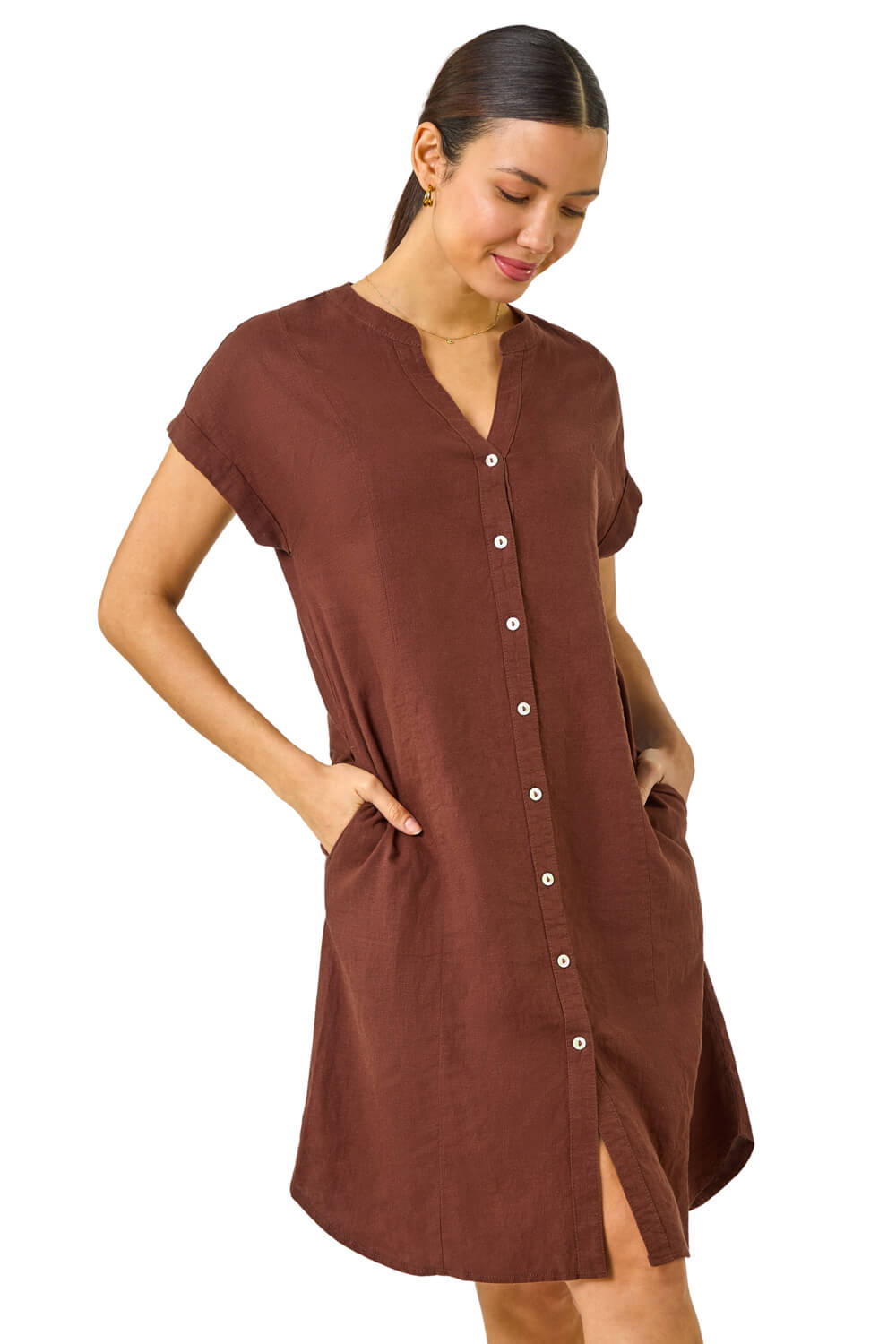 Roman Originals Linen Mix Shift Dress For Women UK - Ladies Spring Summer |  eBay UK
