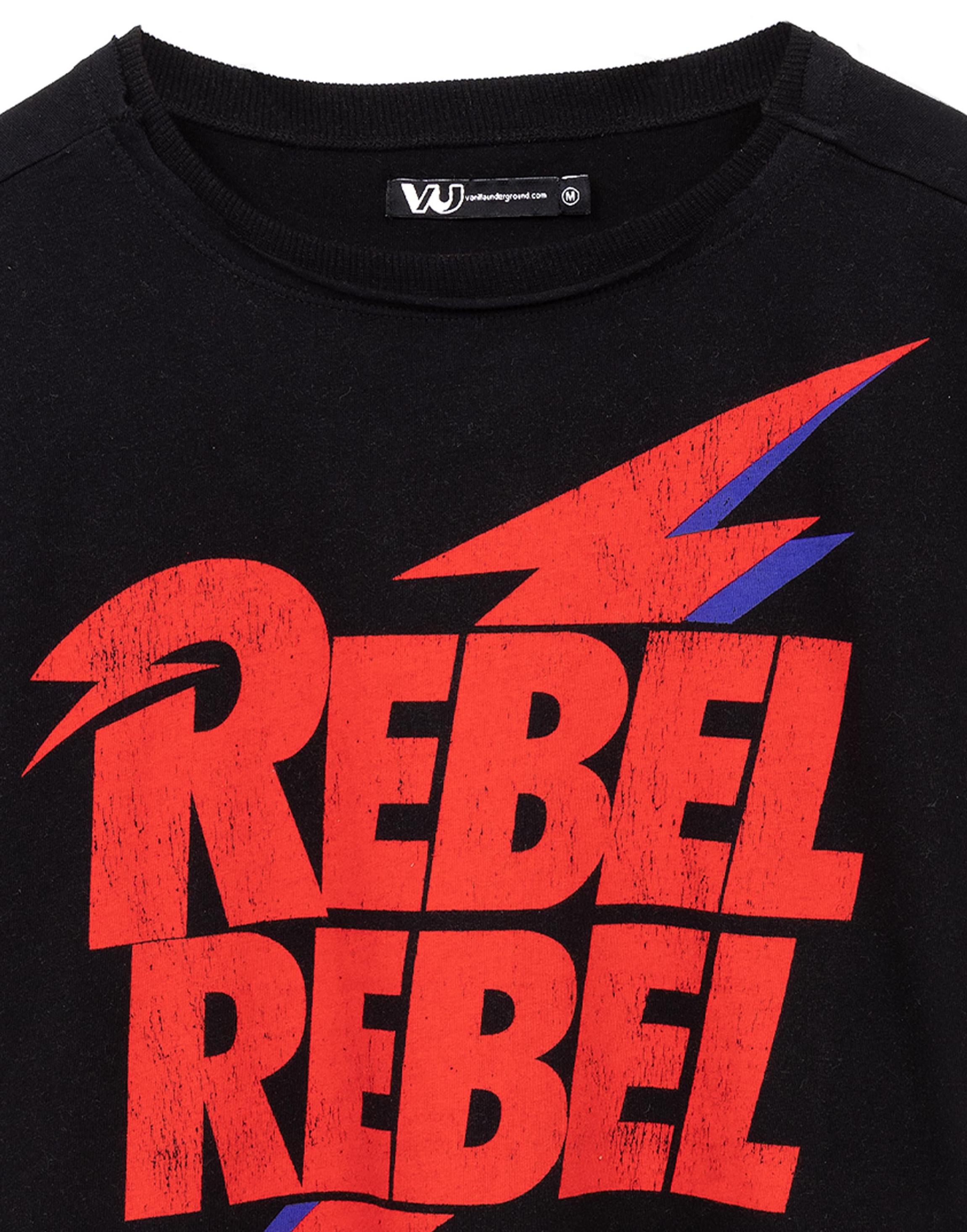 Black David Bowie For Cropped Short Sleeved T-Shirt, Image 6 of 6