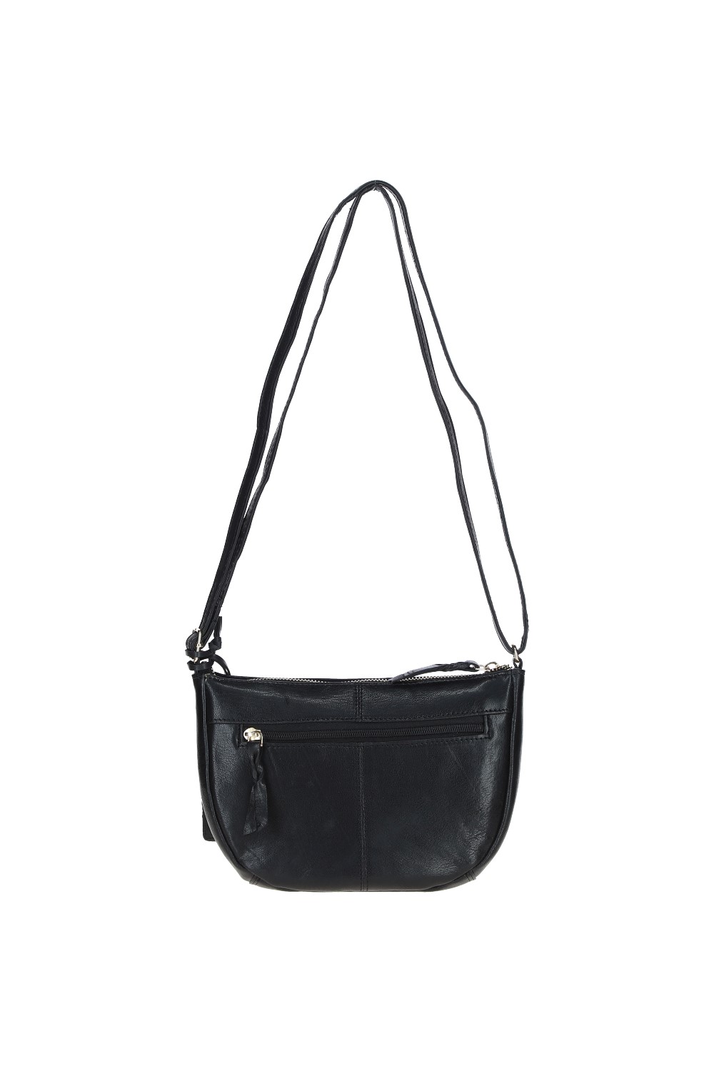 Black 'Naomi' Real Leather Compact Crossbody Bag, Image 4 of 4