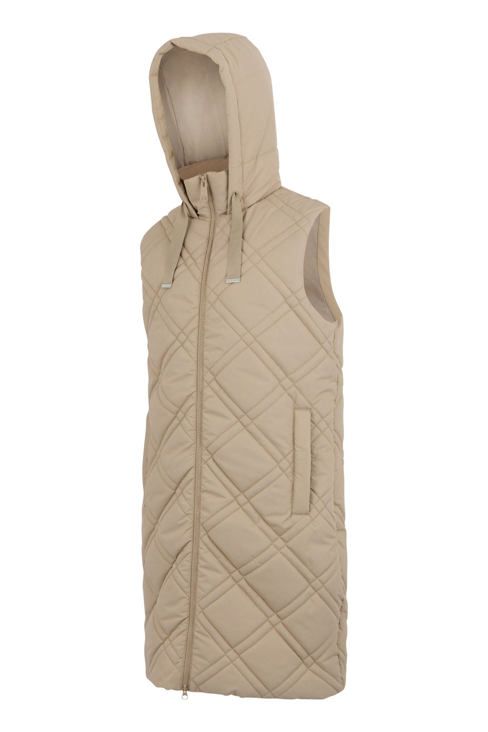 Taupe Rurietta Long Length Gilet, Image 3 of 4