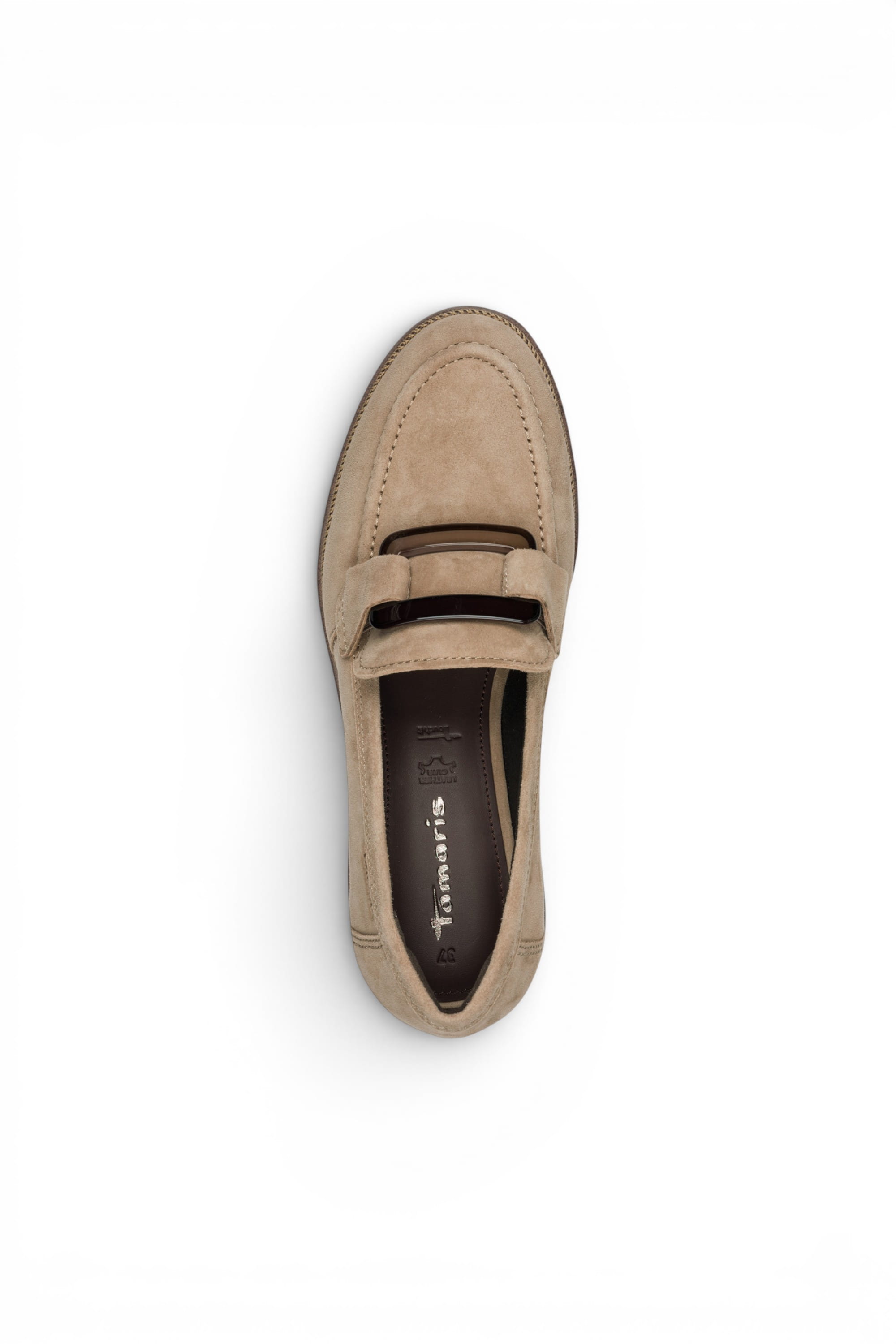 Beige Suede Leather Loafer Casual Shoes, Image 7 of 8