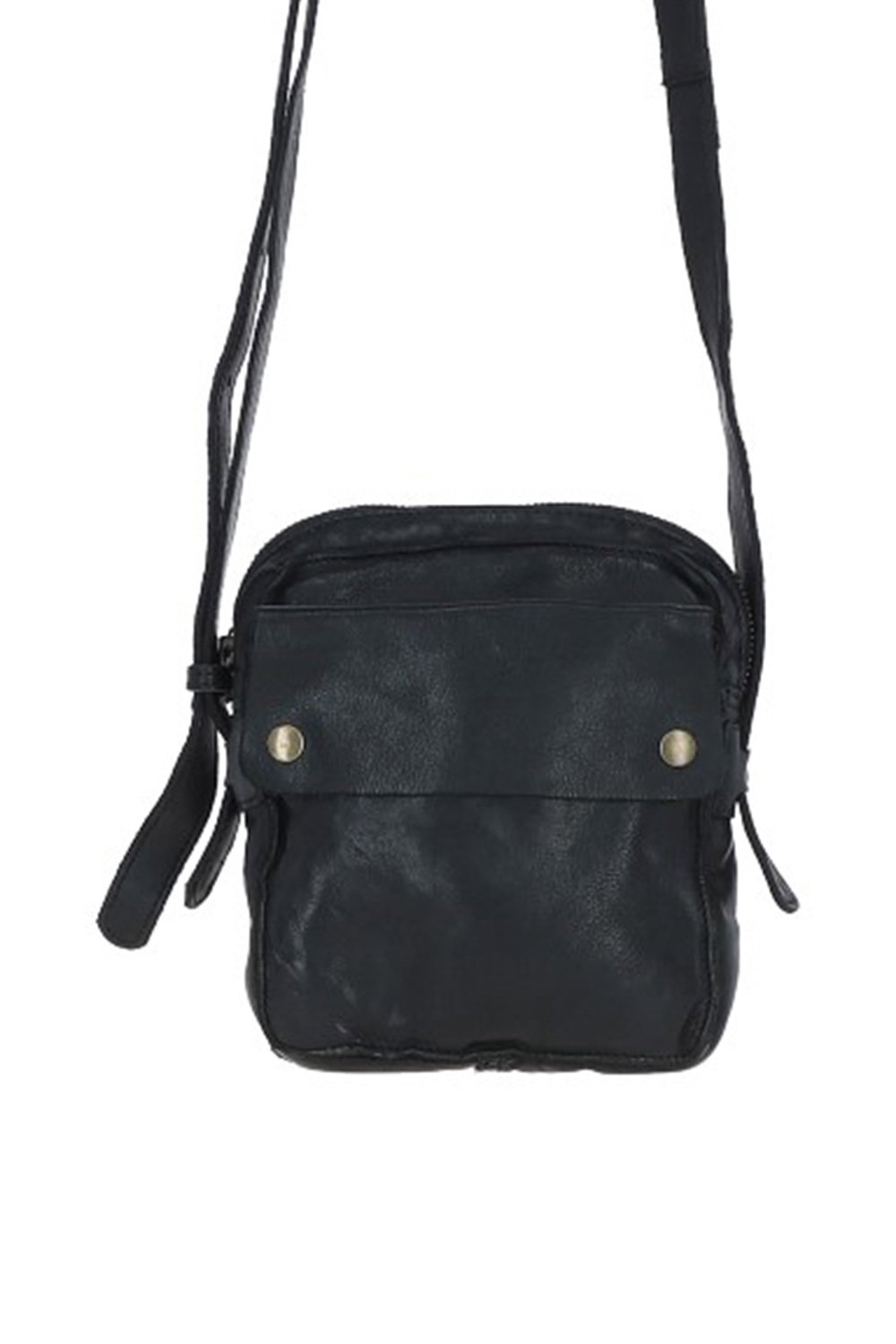 Black Real Leather Cross Body Bag, Image 2 of 6