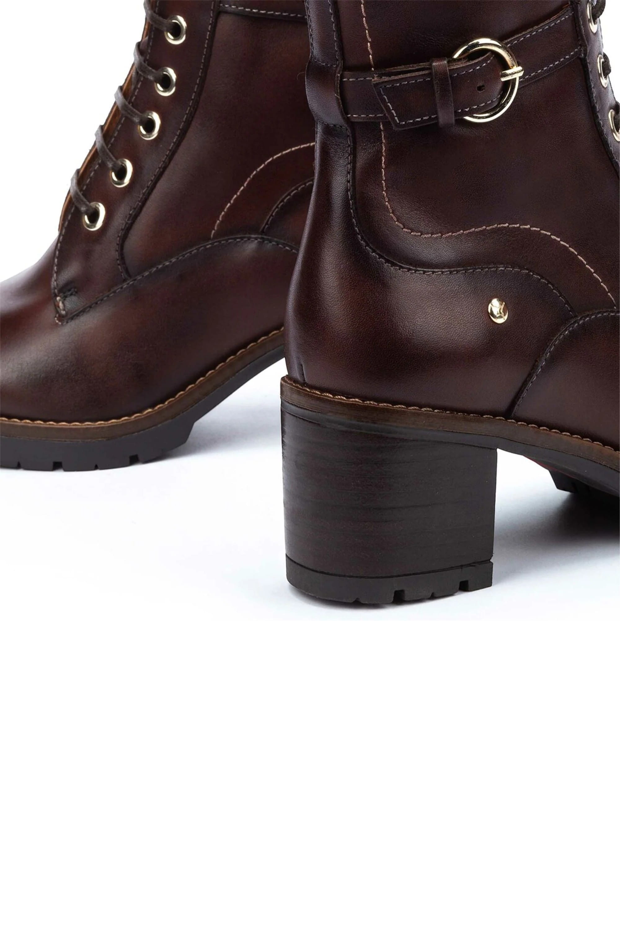 Brown Women’s Combat Ankle Boots -W7H-8510, Image 7 of 7