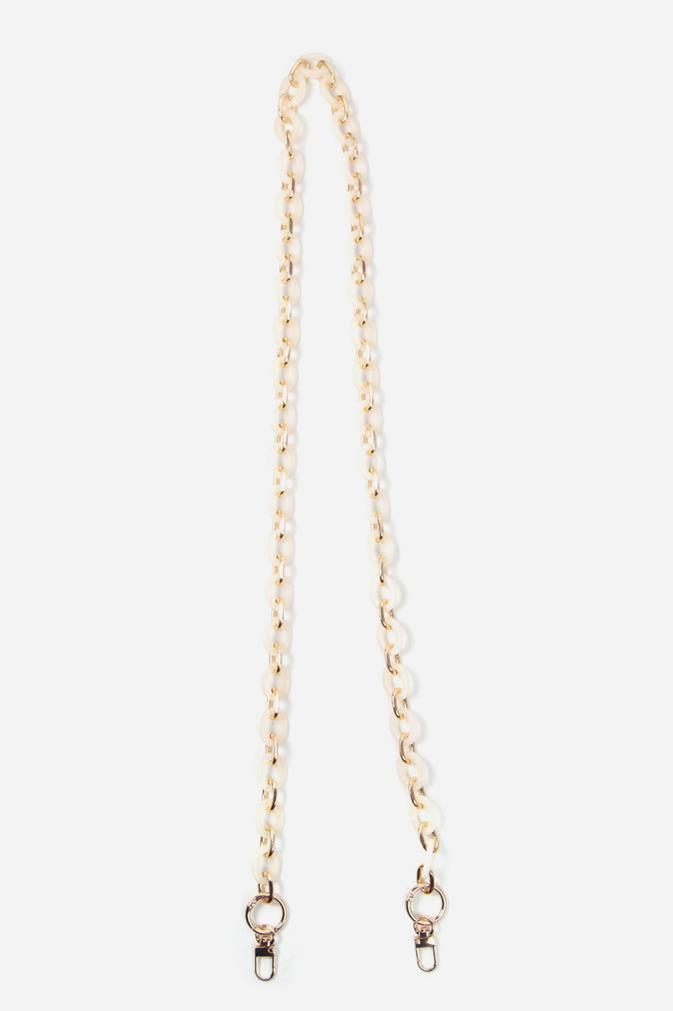 Cream Sarta Cream Marbled Oval Link Acrylic Bag Strap, Image 2 of 3