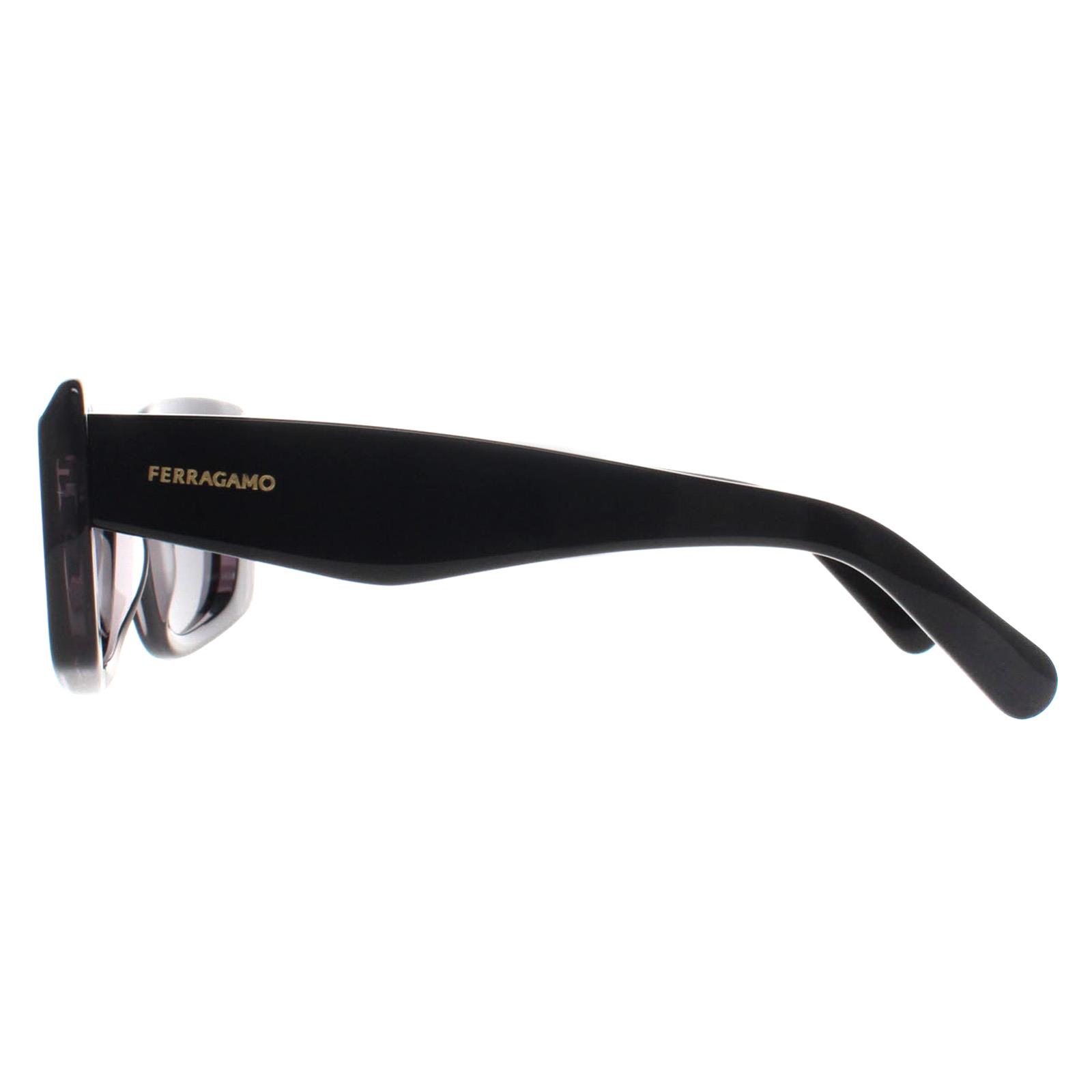 Grey Salvatore Ferragamo Grey Rectangle Dark Gray Gray SF1079SN, Image 3 of 4