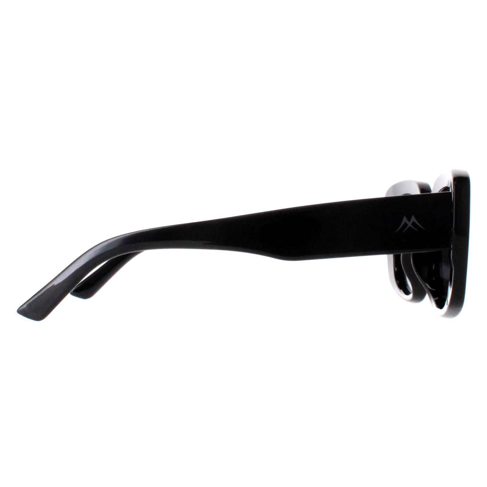 Black Montana Black Rectangle Shiny Black Smoke Polarized MP56, Image 4 of 4