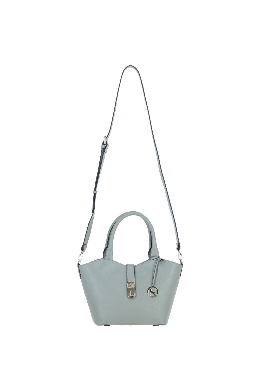 Olive 'Maristella' Real Leather Handbag with Detachable Crossbody Strap, Image 2 of 5
