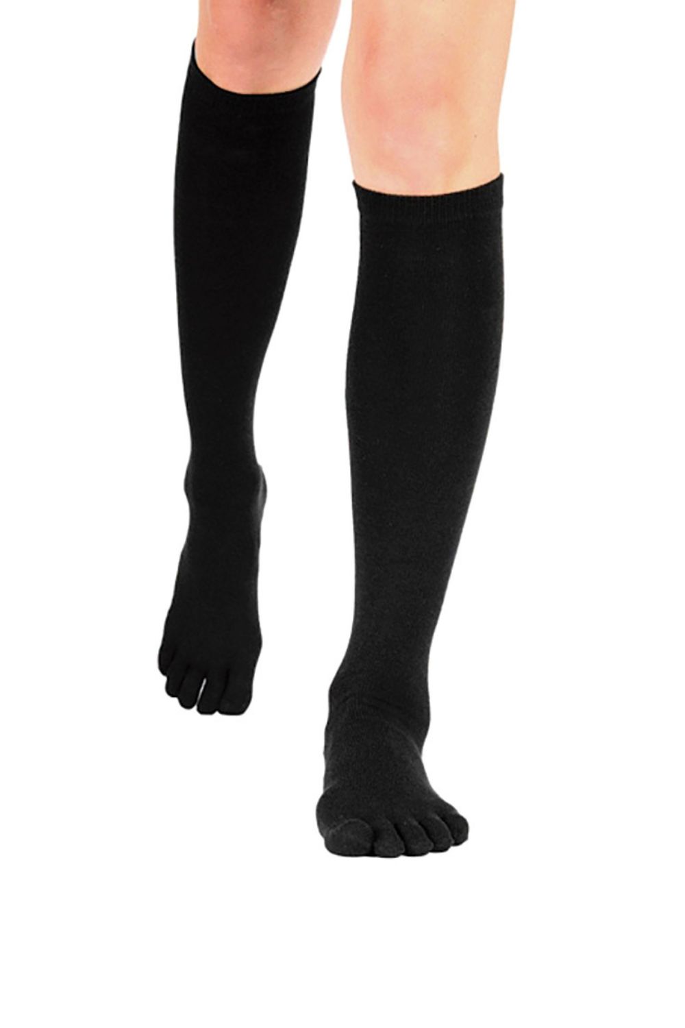 Black 1 Pack Essential Knee-High Toe Socks, Image 2 of 5