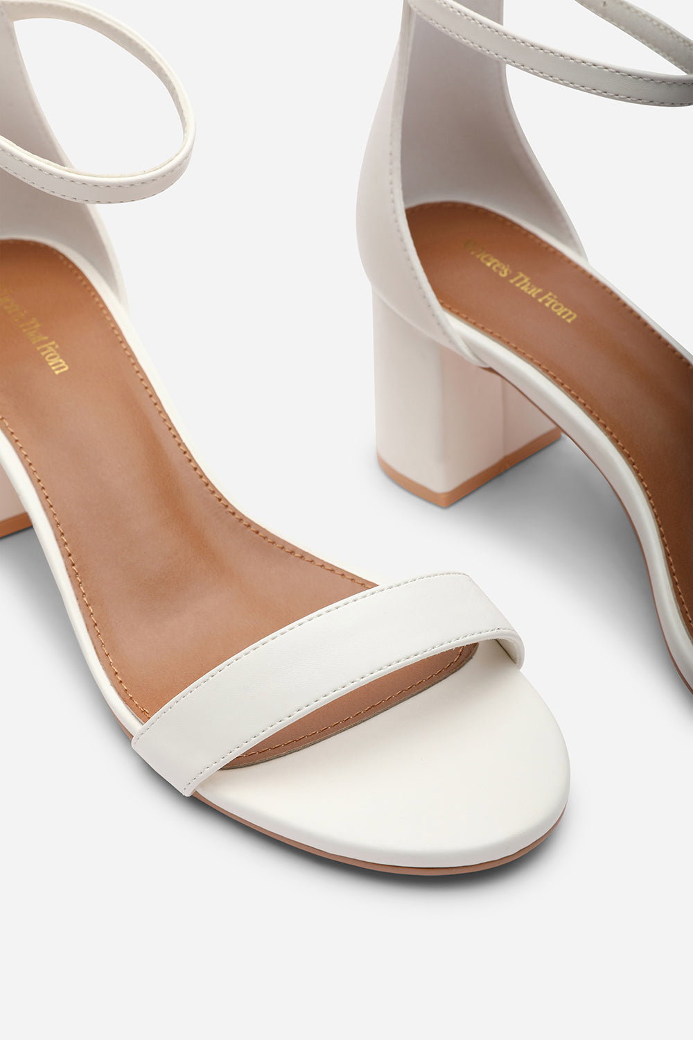 White Beacon Ankle Strap Block Heel Sandals, Image 5 of 6