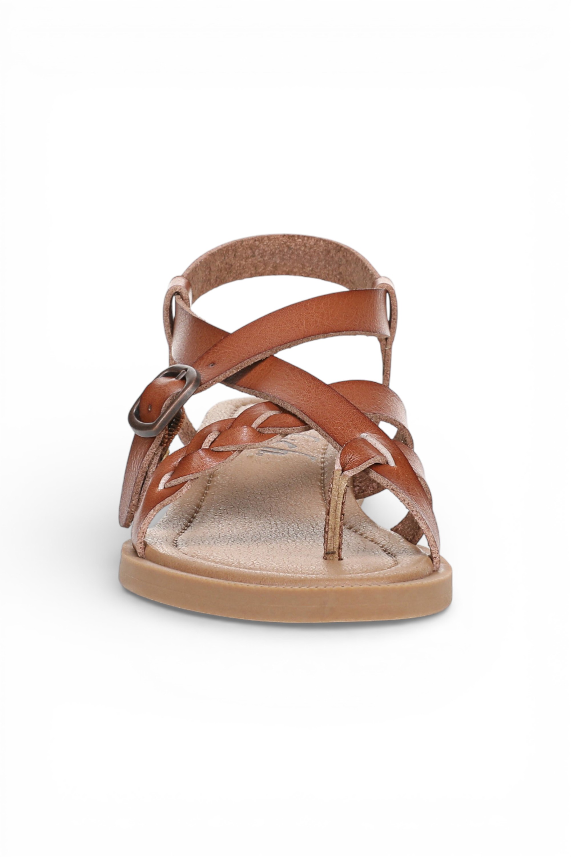 Brown Womens "April" Micro Wedge Strappy Sandals, Image 4 of 6