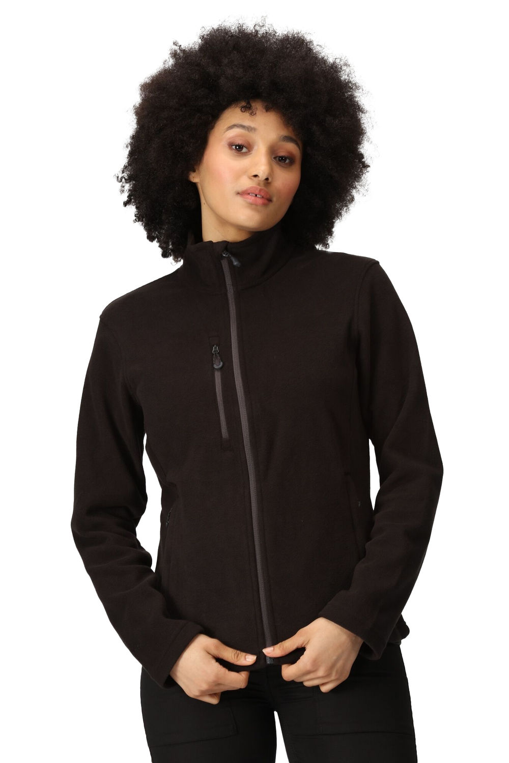 Black Honestly Made Recycled Fleece Jacket, Image 3 of 3