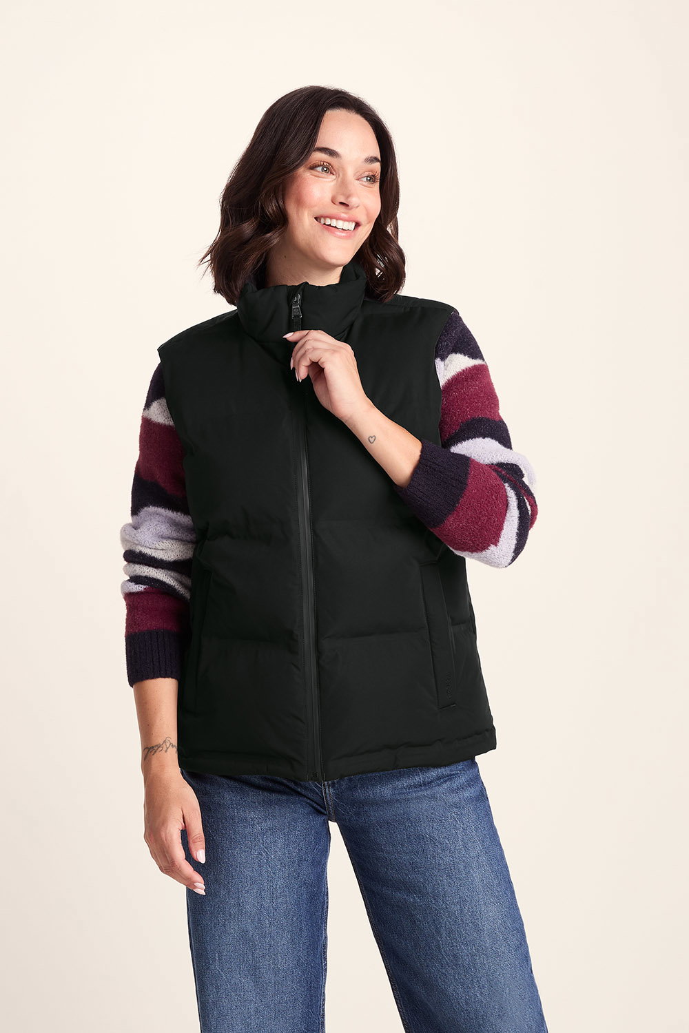 Black Elyna Shower Resistant Insulated Gilet, Image 1 of 6