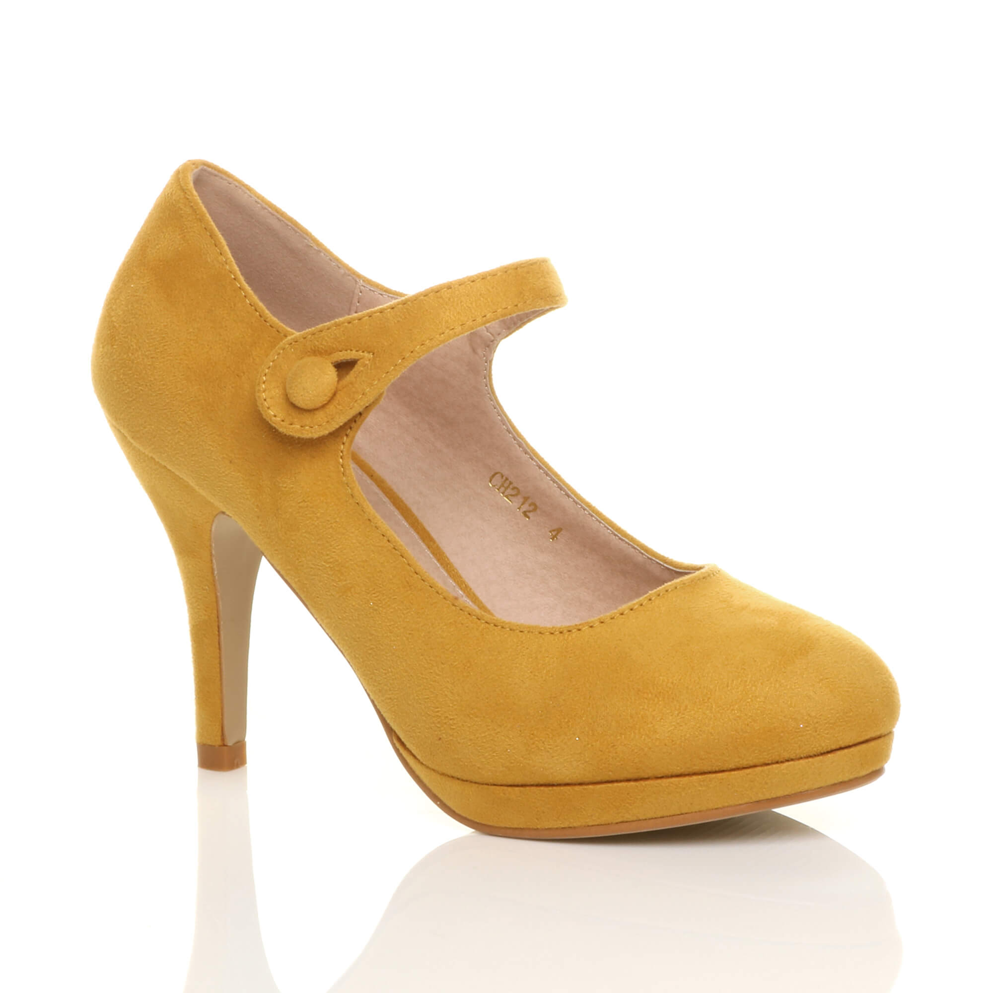 Purple High Heel Mary Jane Court Shoes