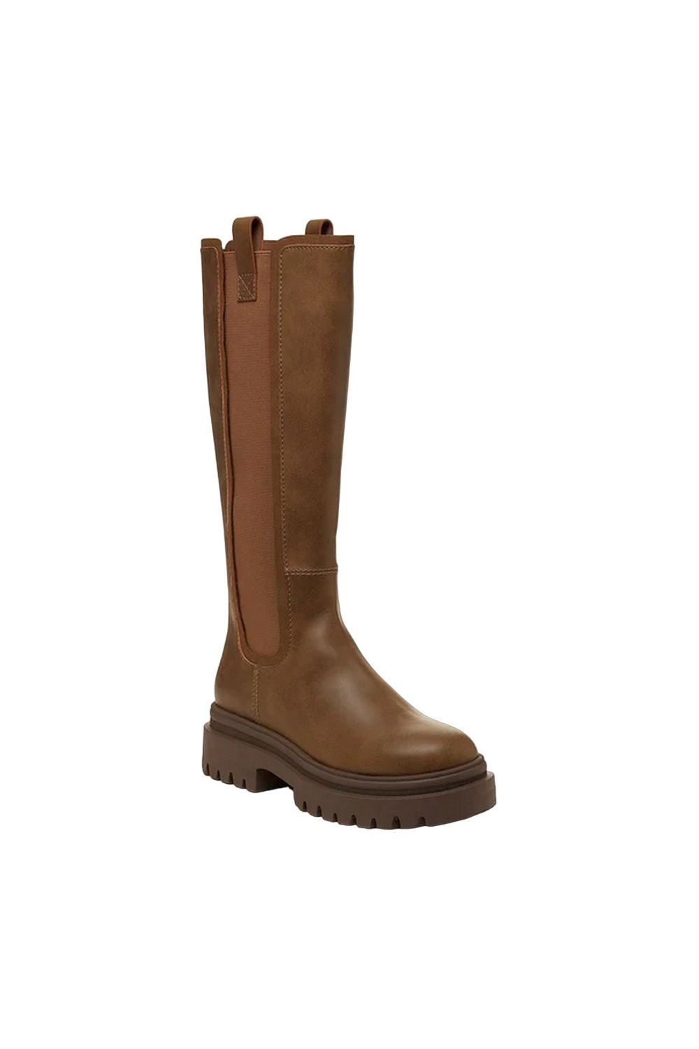 Brown Drea Leather Long Boots, Image 1 of 6