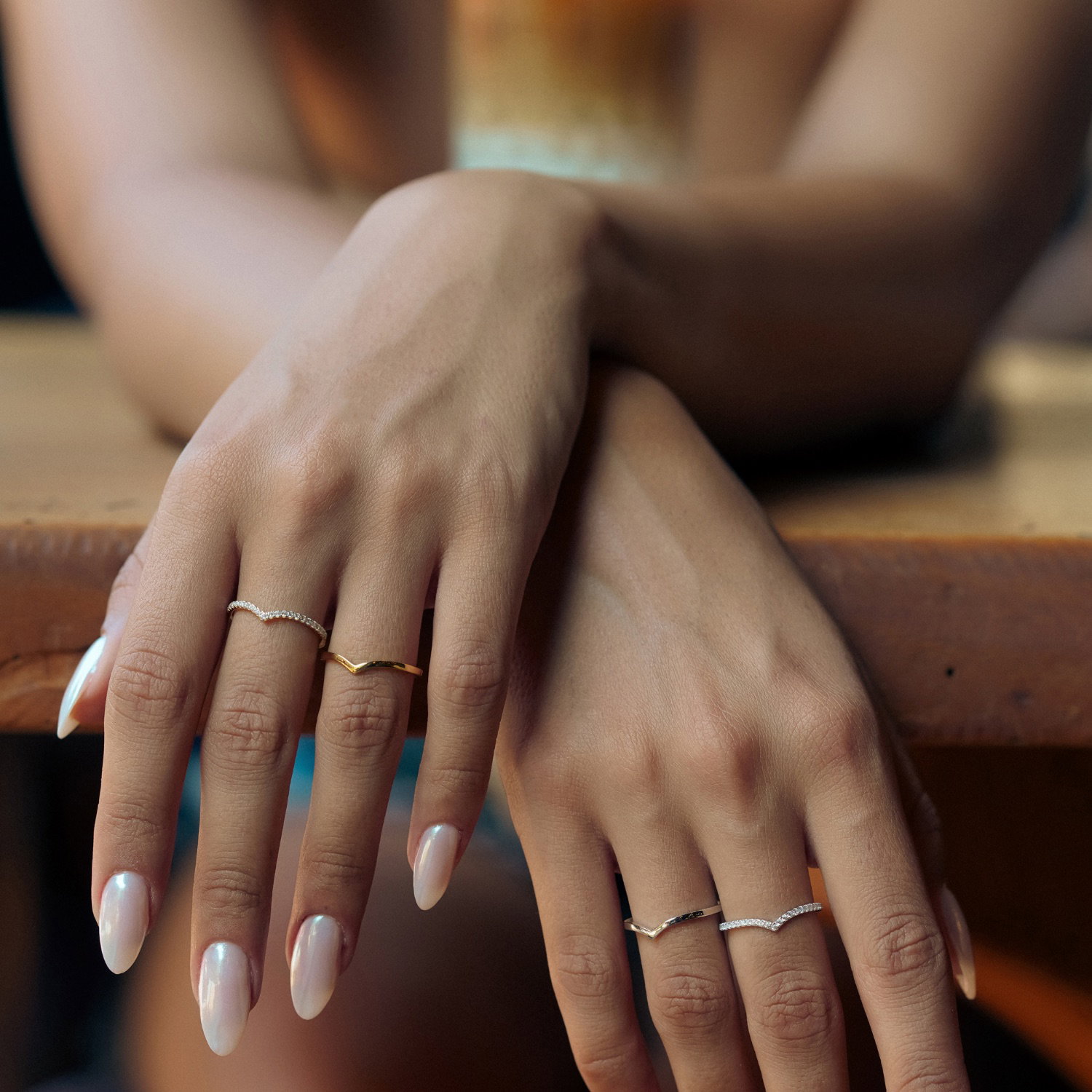 Silver Sterling Silver Plain Polished Wishbone V Ring, Image 4 of 8