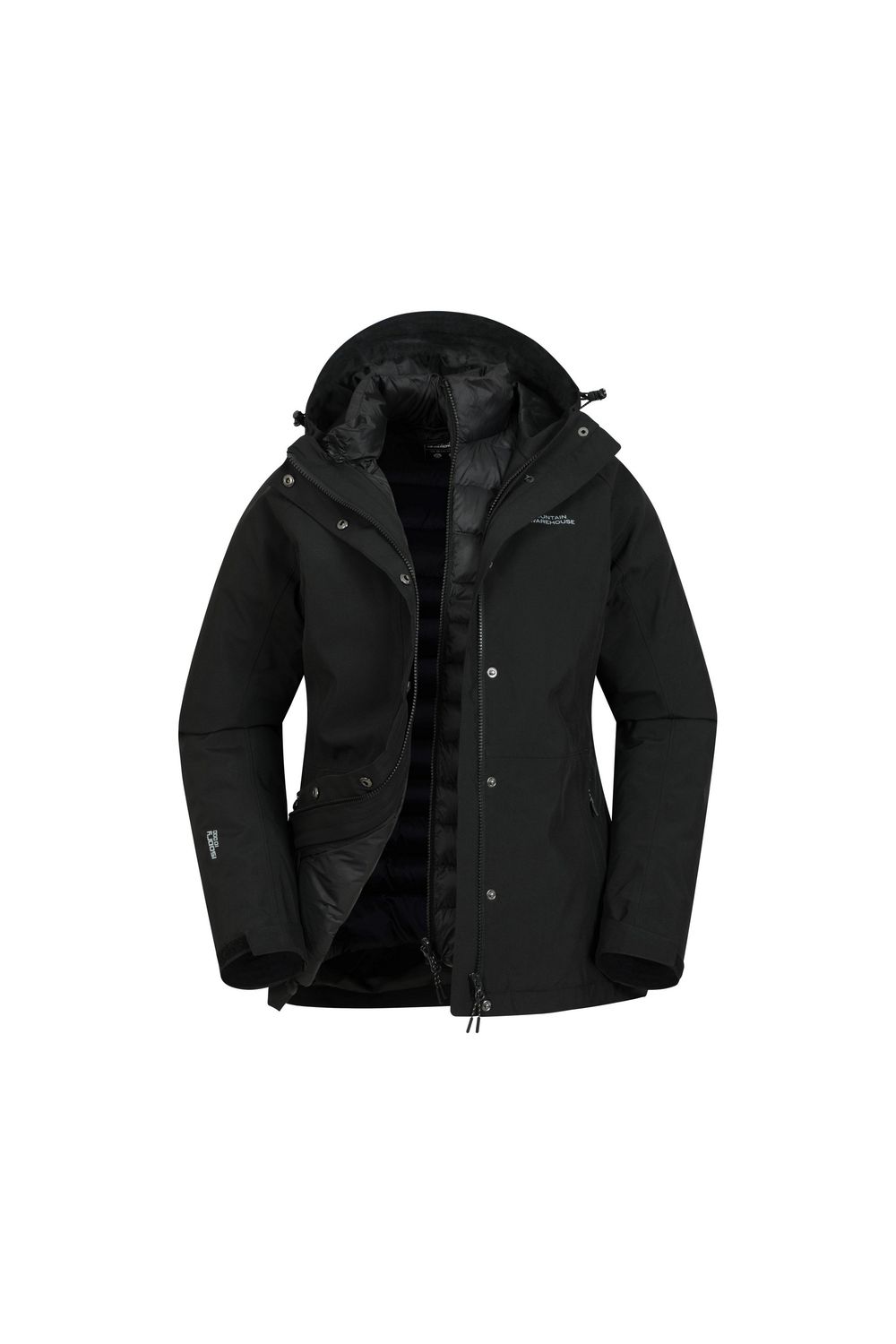 Black Alaskan 3 in 1 Padded Jacket, Image 1 of 6