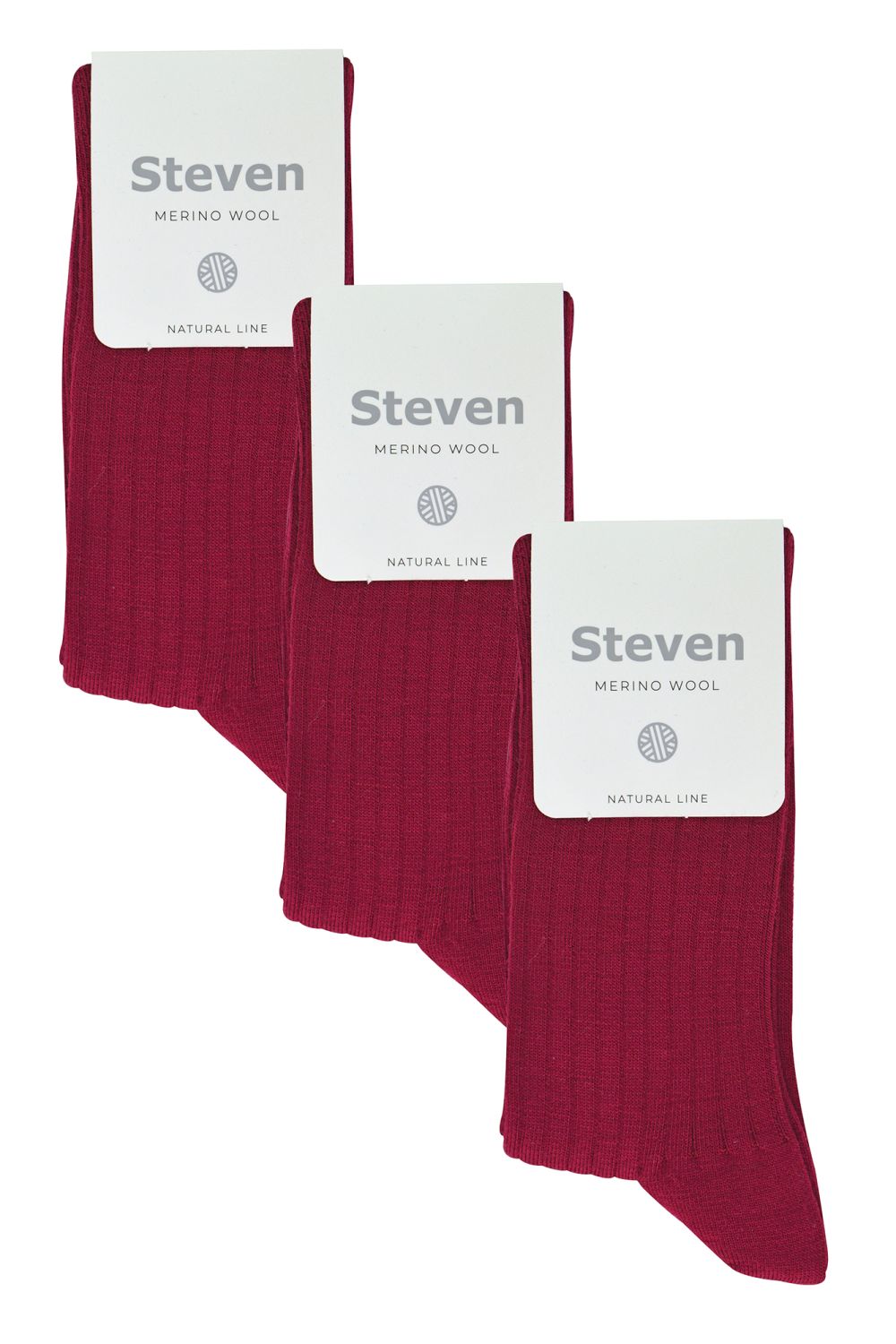 Red 3 Pairs Soft Merino Wool Socks, Image 2 of 5
