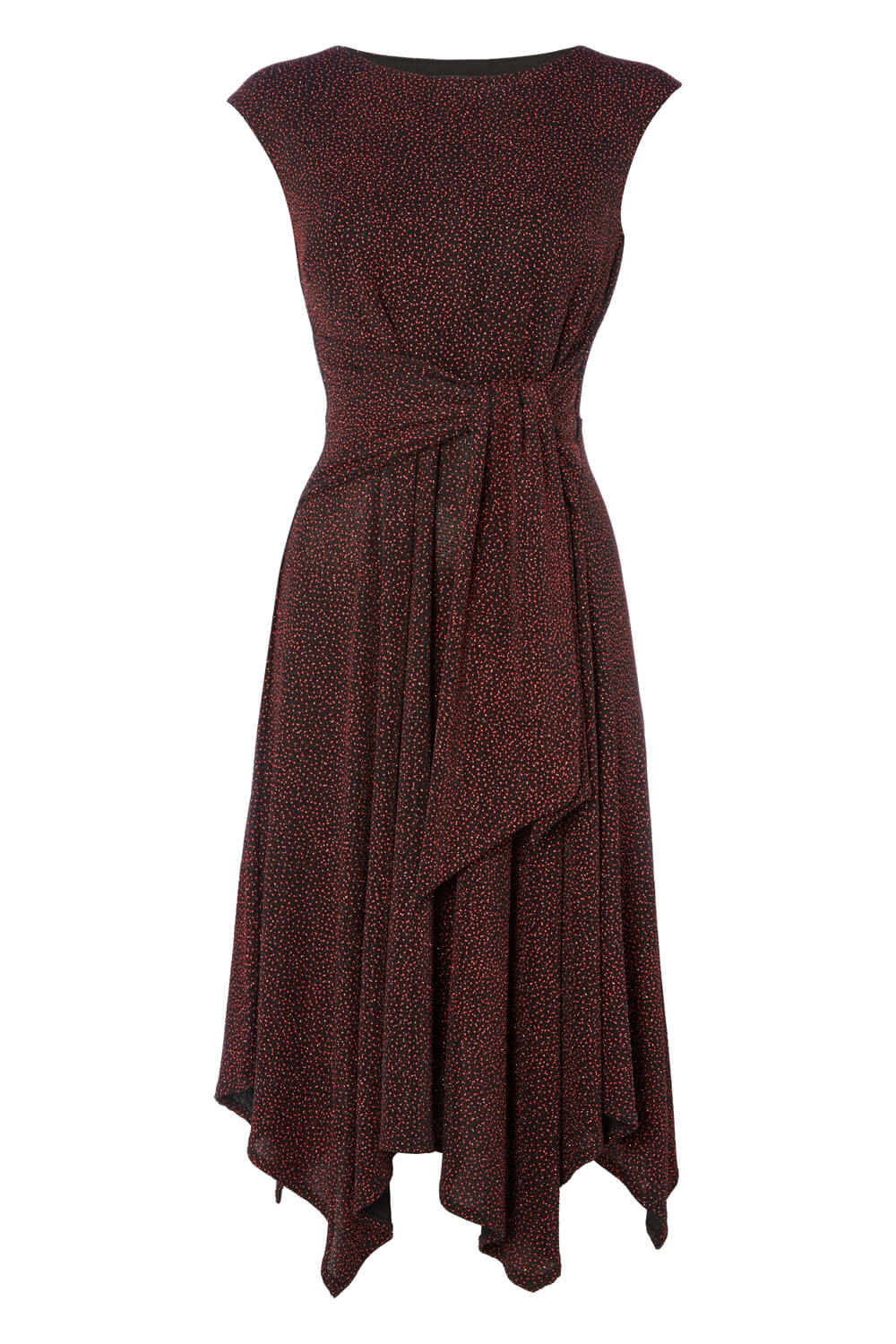 Glitter Skater Dress in Red - Roman Originals UK