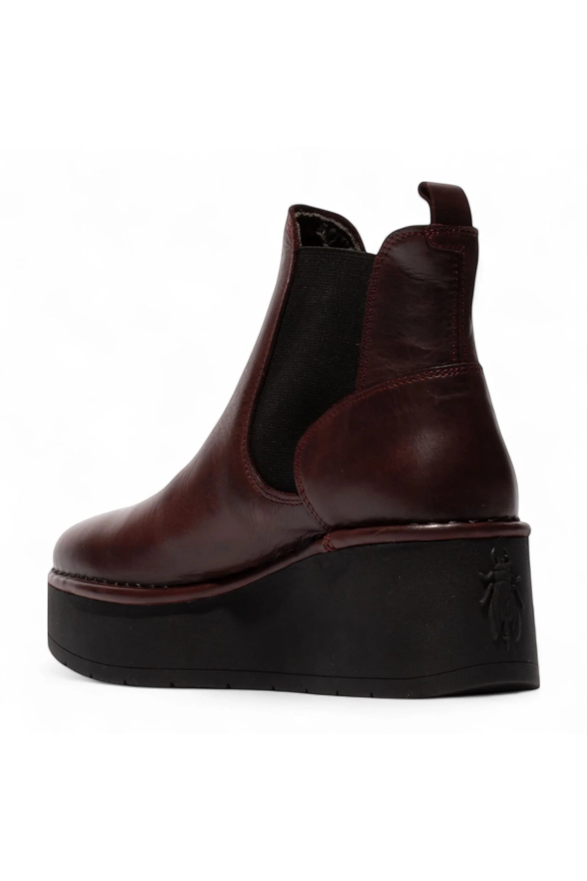 Red Womens Heel Ankle Platform Boots-HELY268, Image 4 of 5