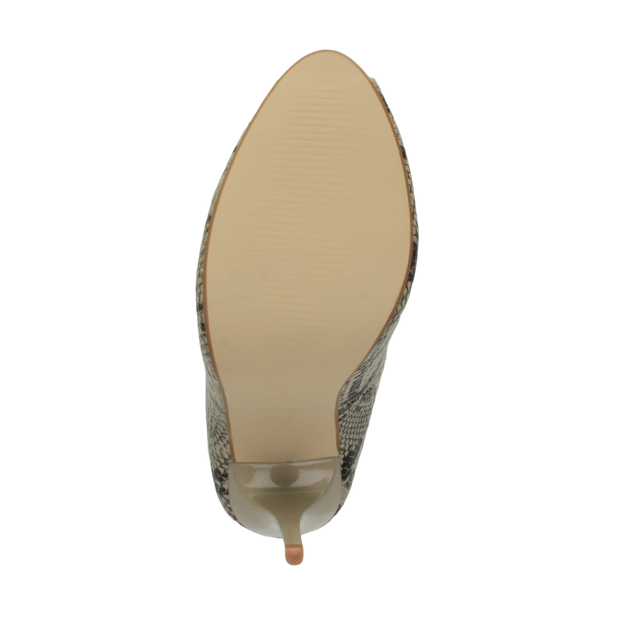 Beige High Heel Peep Toe Stiletto Court Shoes, Image 7 of 7