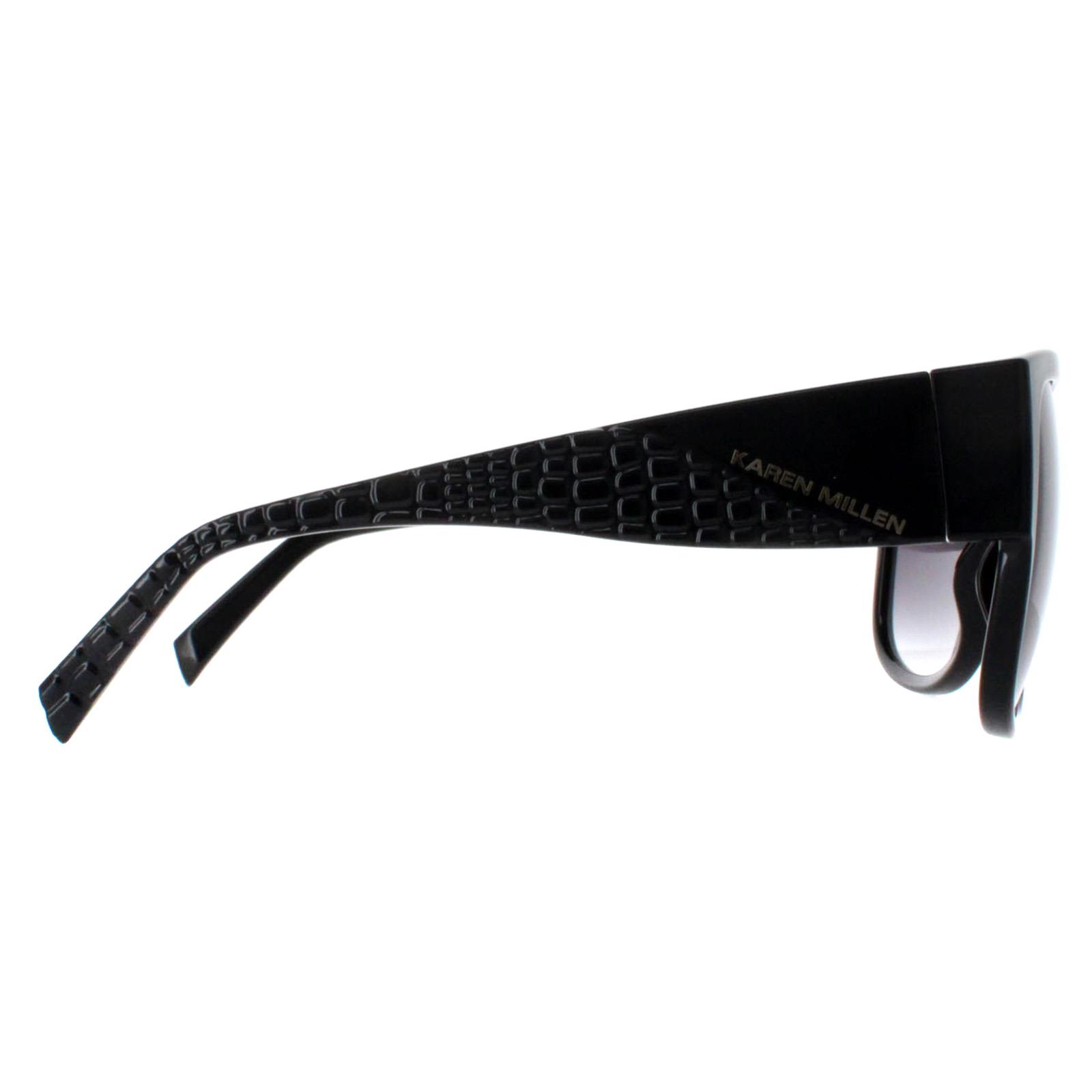 Black Karen Millen Black Square Black Dark Grey Gradient KM5050, Image 4 of 4