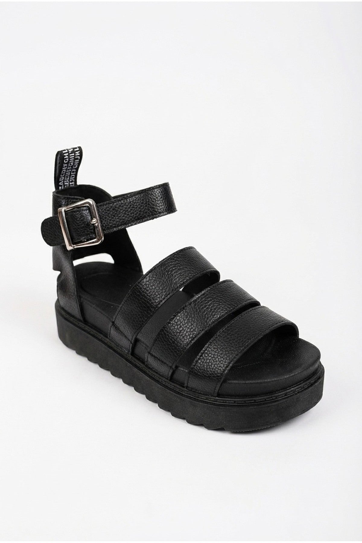 Black Nina Womens Multi Strap Platform Sandals, Image 5 of 5