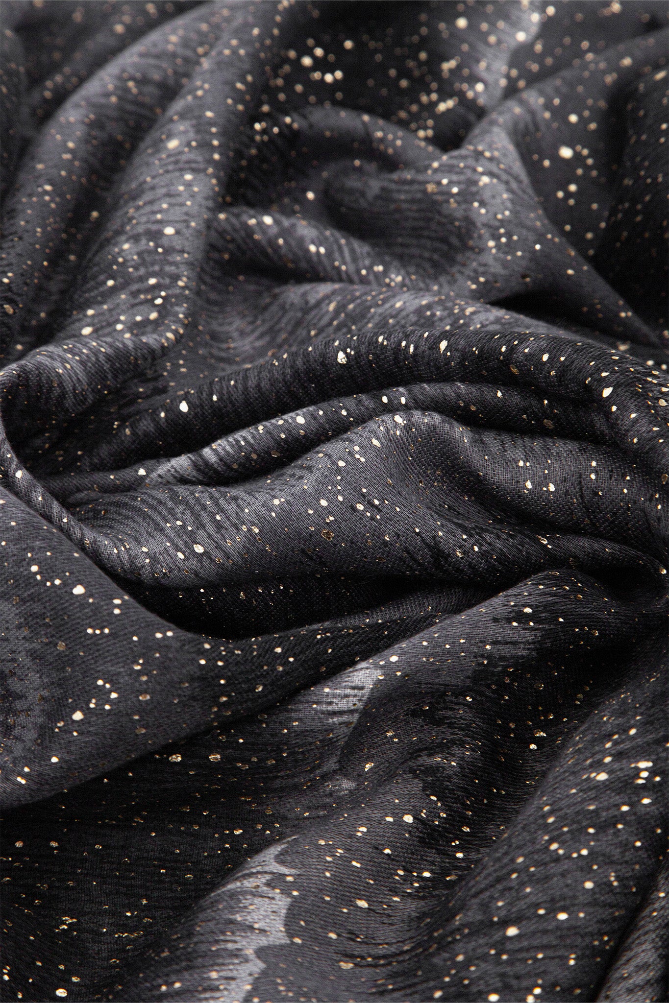 Black Speckled Ombre Striped Lightweight Scarf, Image 4 of 4