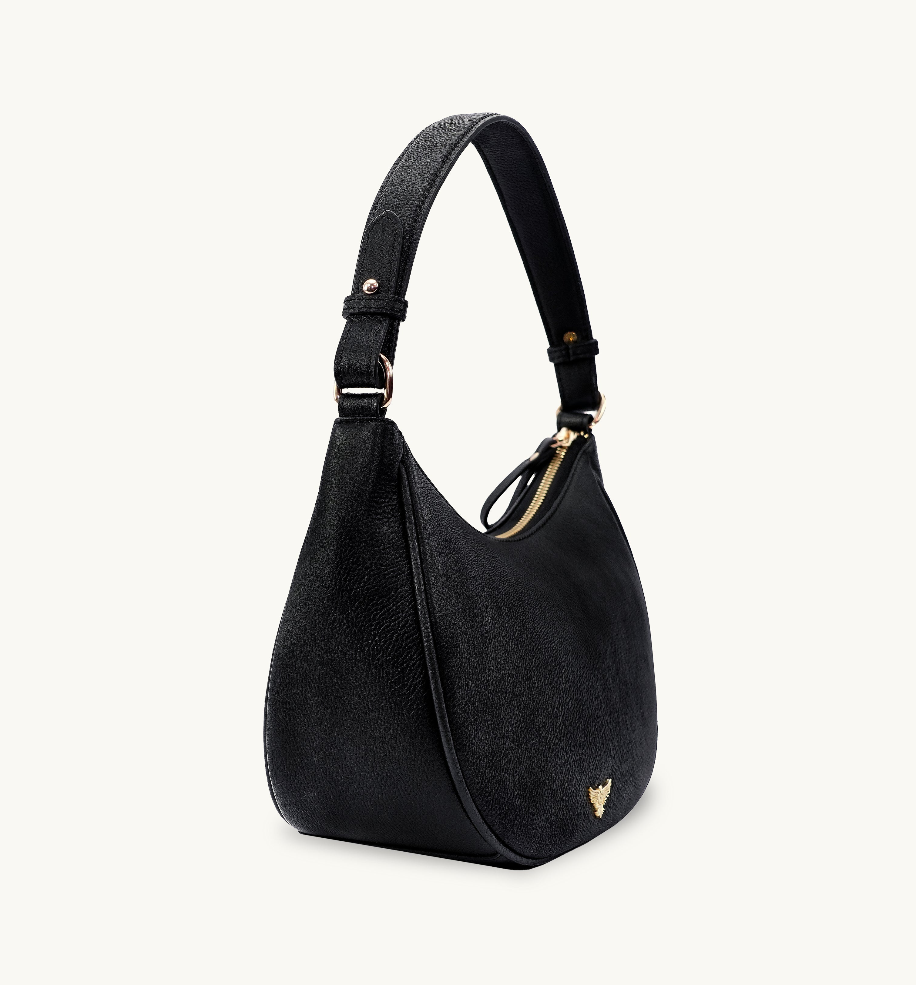 Navy The Lucy Navy Leather Bag, Image 3 of 8