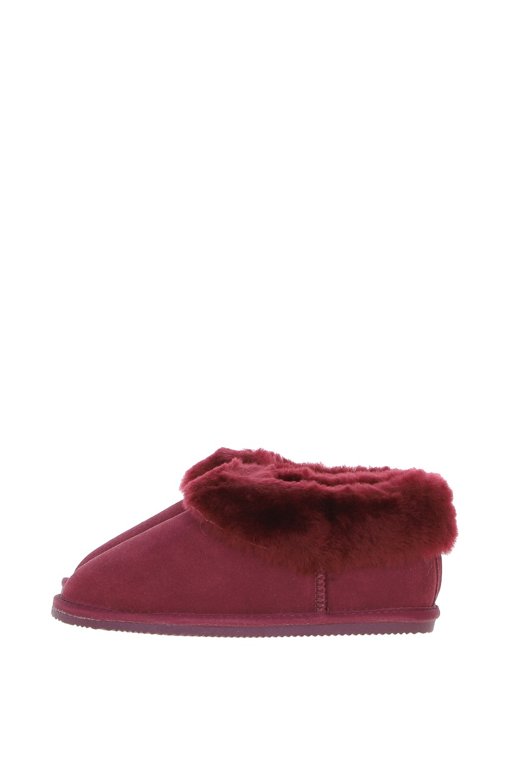 Burgundy Fenland England Burgundy Real Sheepskin Booties, Image 4 of 5