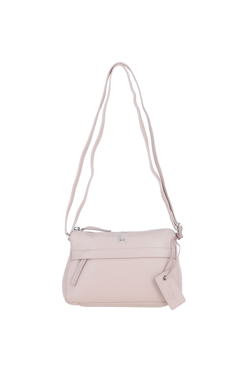 Light Pink Ashwood Leather Light Pink 'Perth' Elegant Real Leather Crossbody Bag, Image 2 of 5
